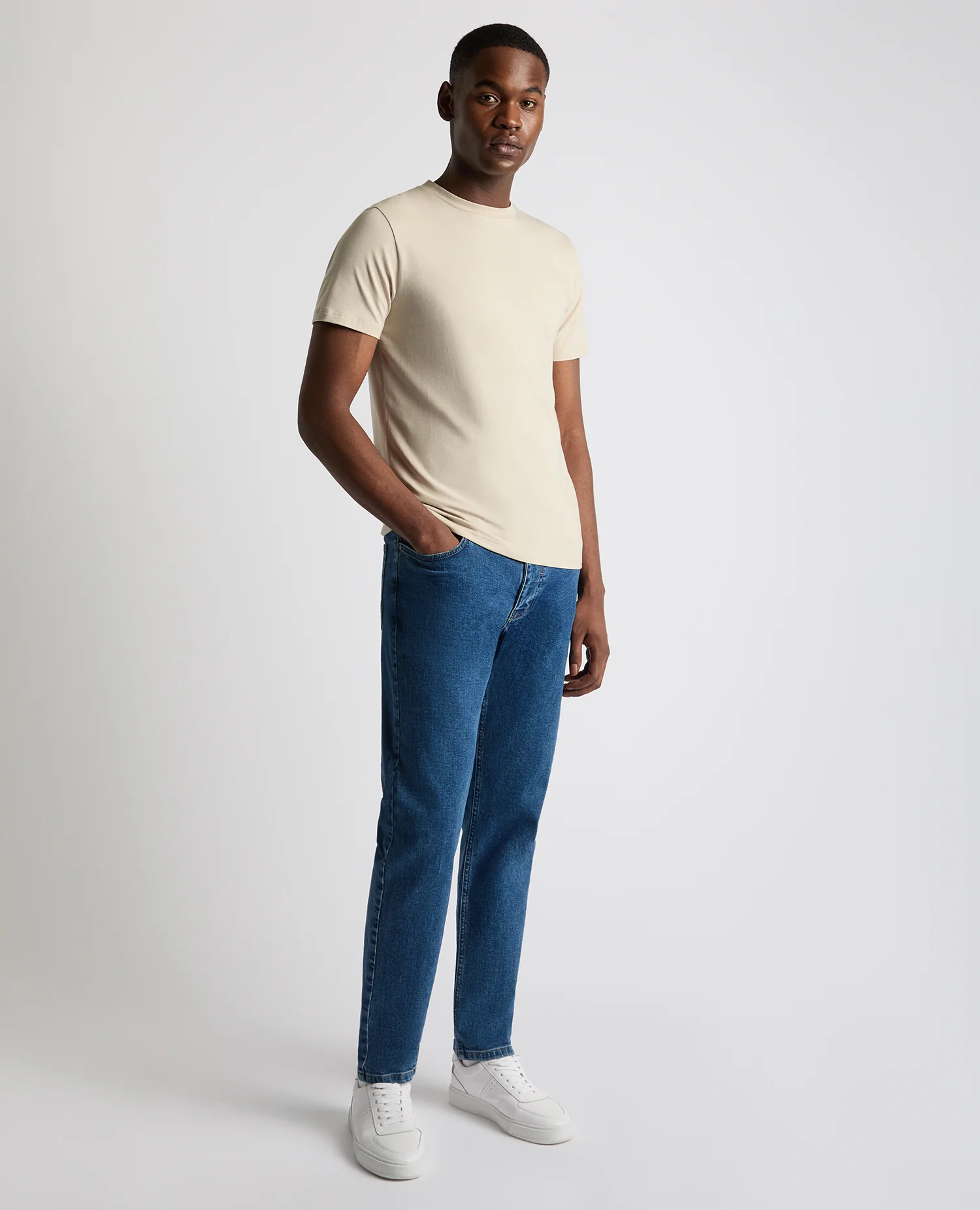Relaxed Fit Crew Neck Tencel T-Shirt - Image 2
