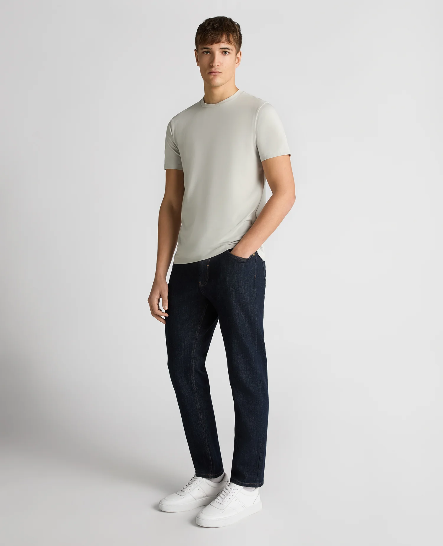 Relaxed Fit Crew Neck Tencel T-Shirt - Image 2