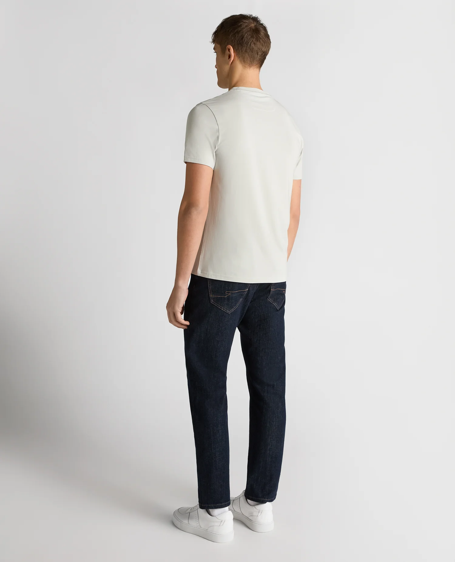 Relaxed Fit Crew Neck Tencel T-Shirt - Image 3