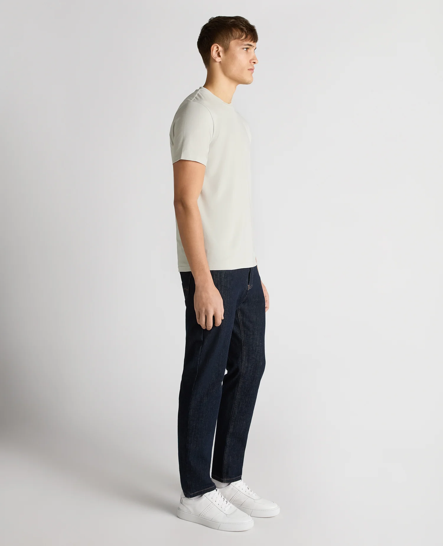 Relaxed Fit Crew Neck Tencel T-Shirt - Image 4