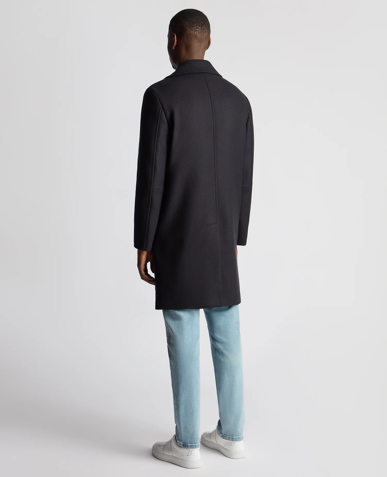 Relaxed Fit Double Breasted Overcoat - Image 3