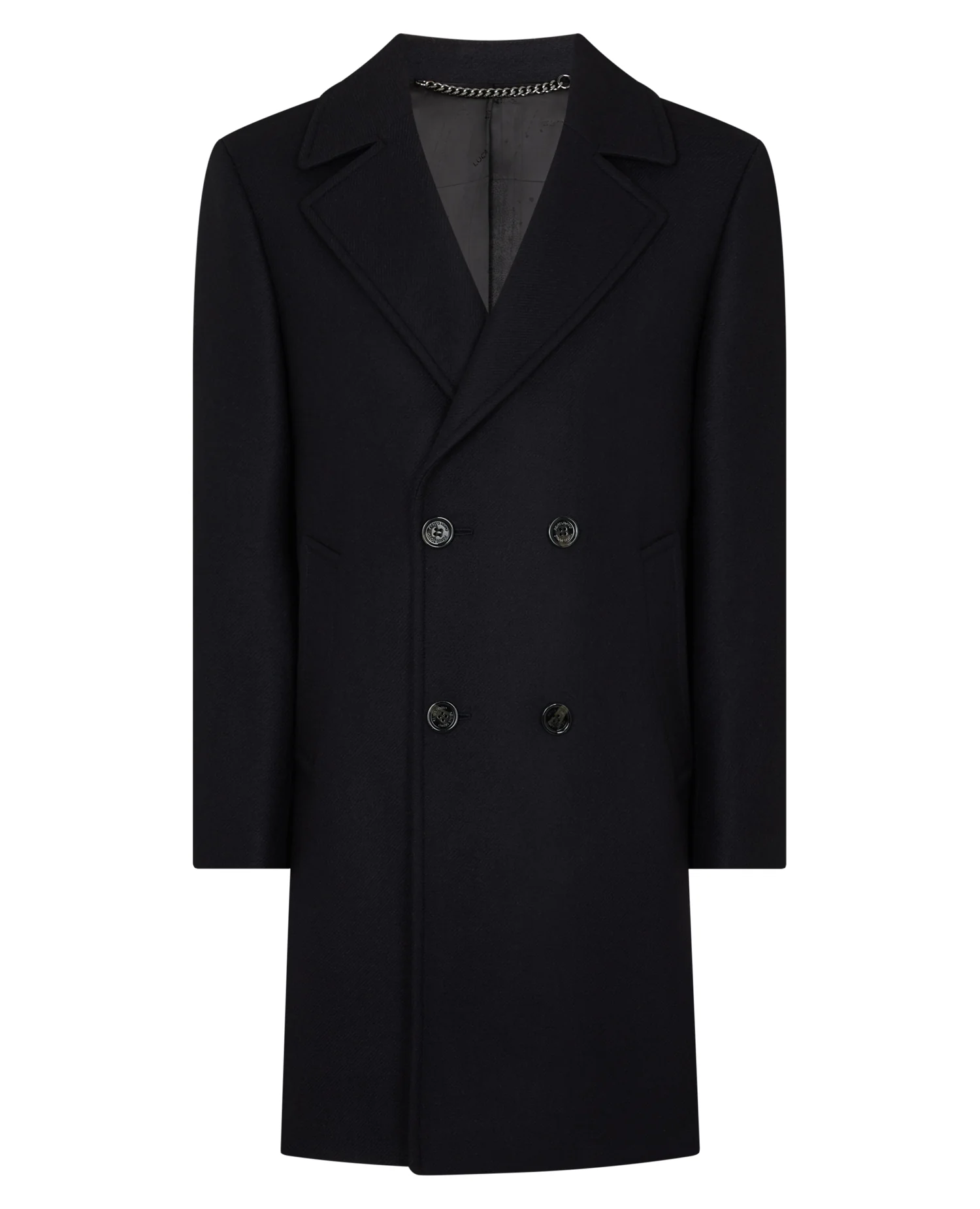 Relaxed Fit Double Breasted Overcoat - Image 7