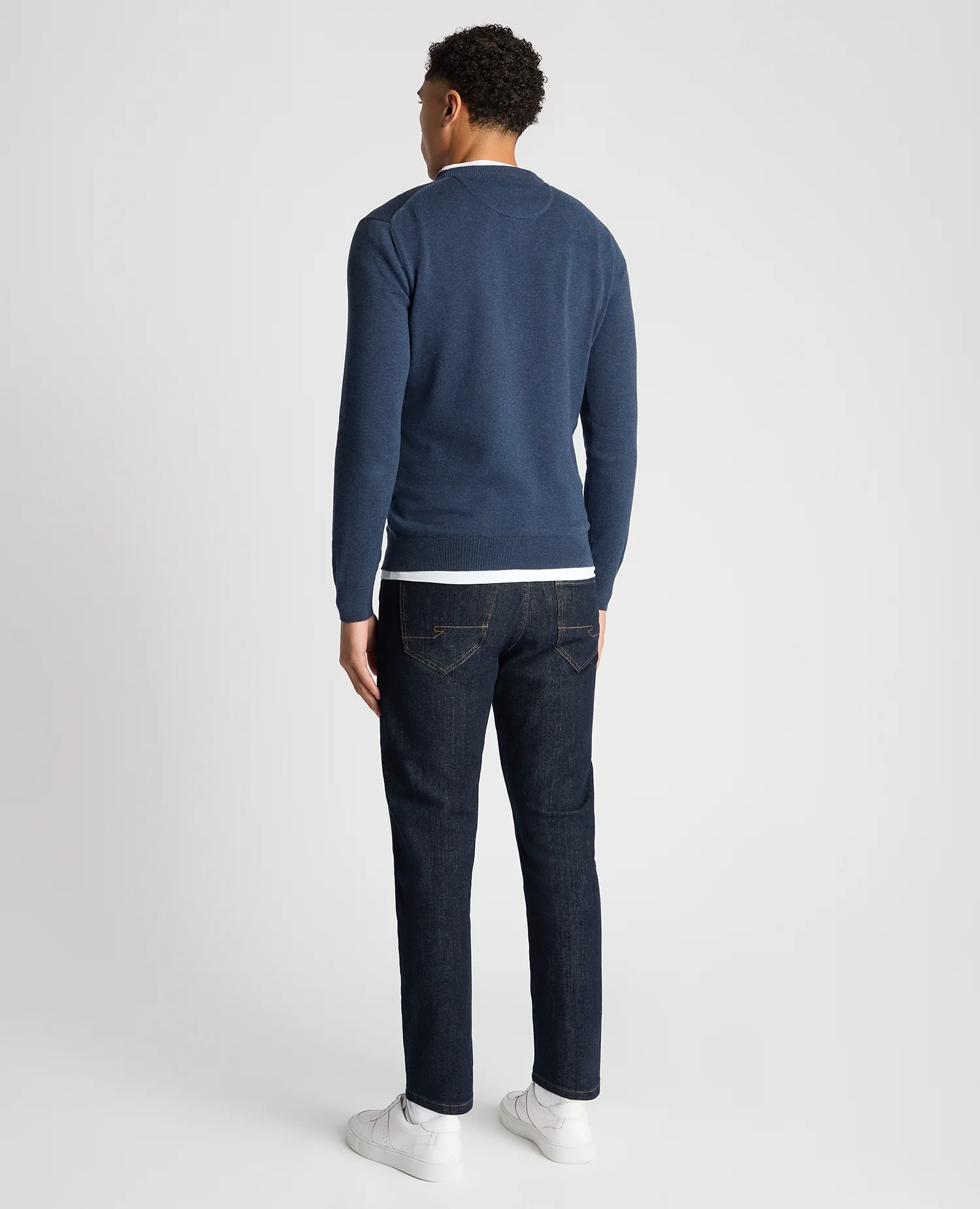 Tapered Fit Cotton Crew Neck Sweater - Image 3