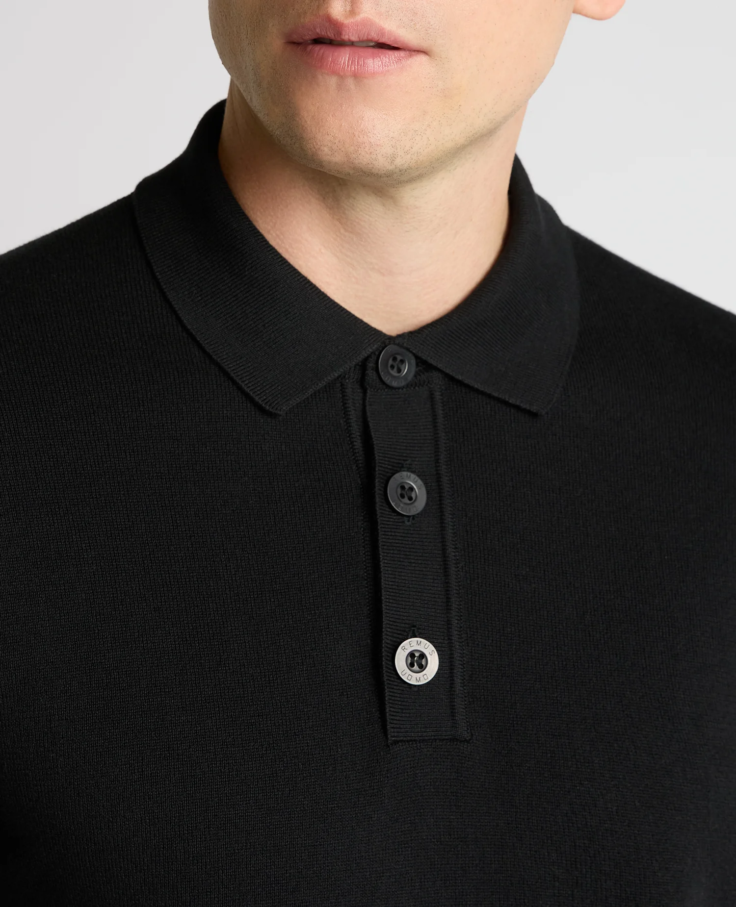 Long Sleeve Cotton Knit Polo - Image 5