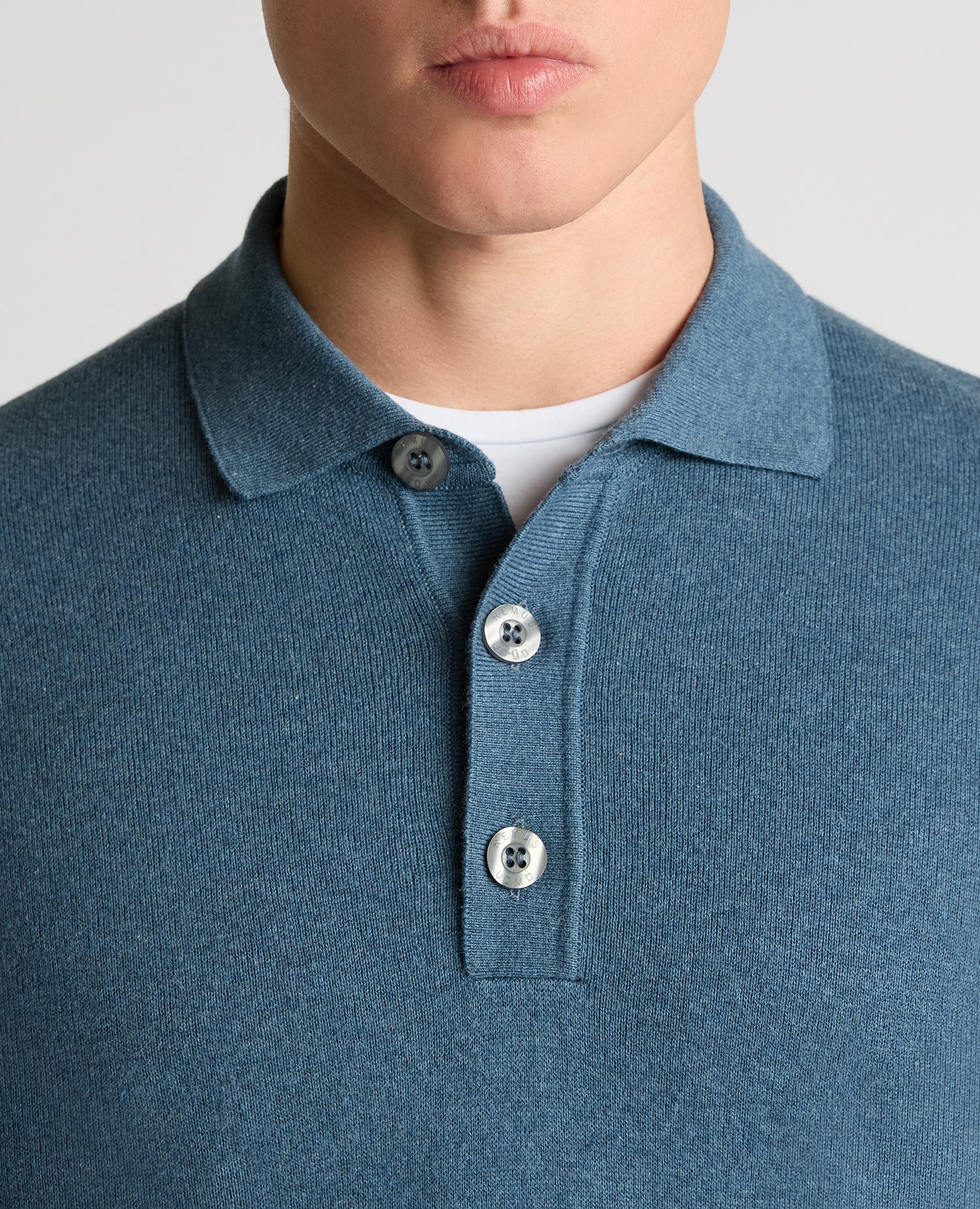 Long Sleeve Cotton Knit Polo - Image 5