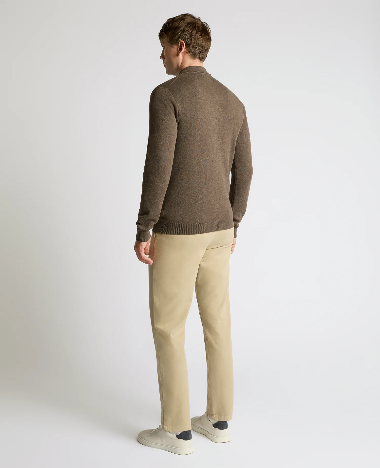 Long Sleeve Cotton Knit Polo - Image 3