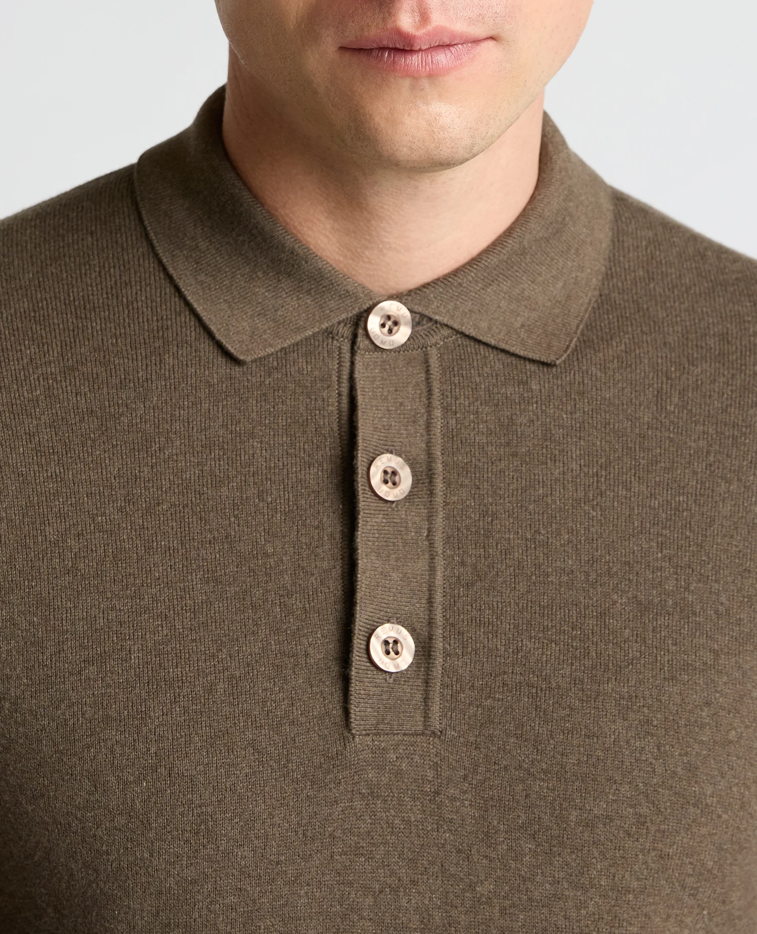 Long Sleeve Cotton Knit Polo - Image 5