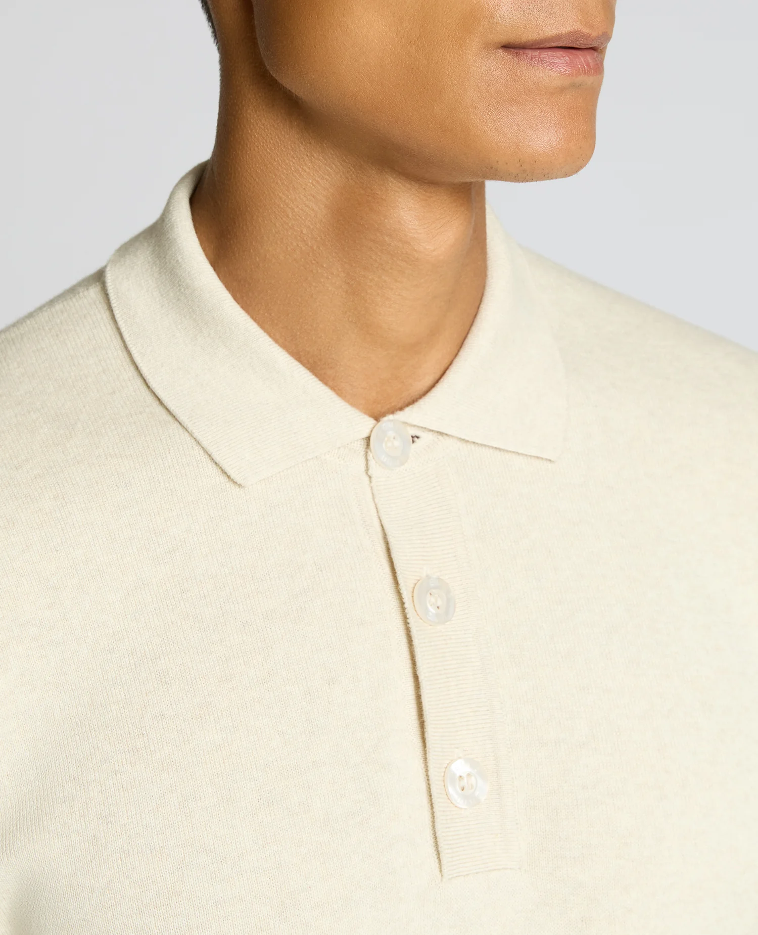 Long Sleeve Cotton Knit Polo - Image 4