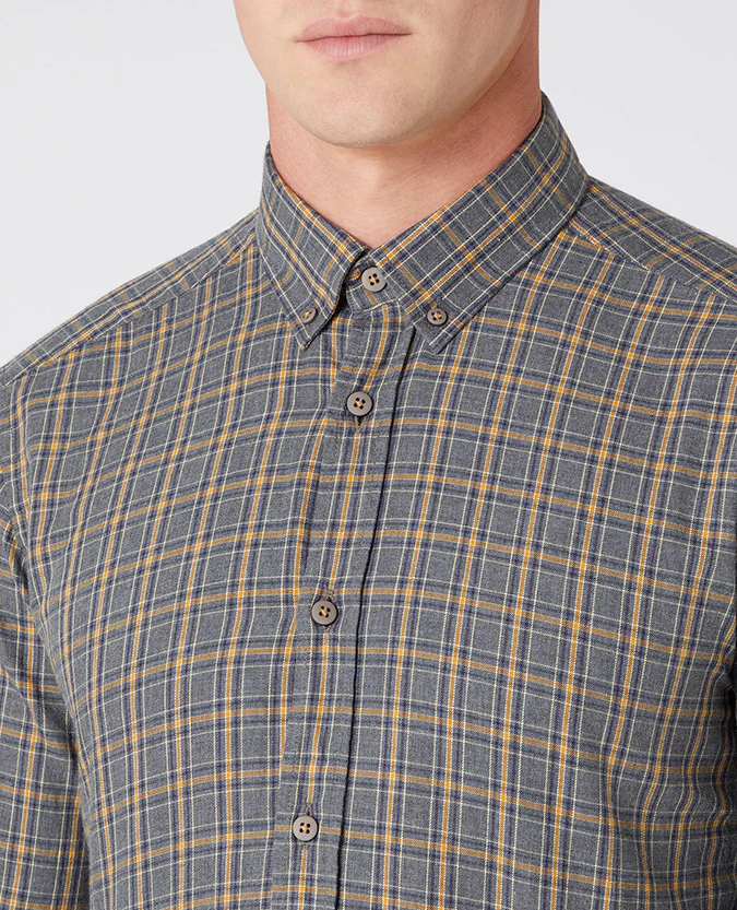 Slim Fit Cotton Checked Shirt - Image 4