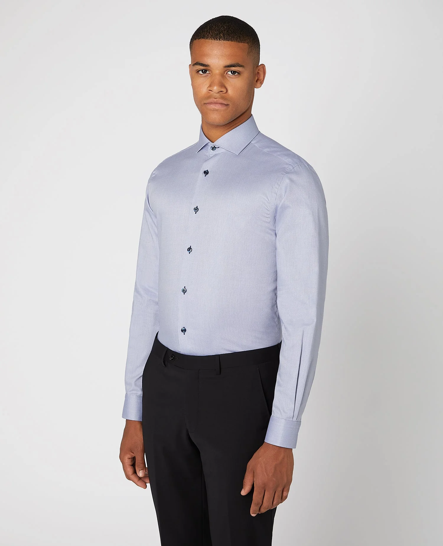Tapered Fit Cotton Shirt