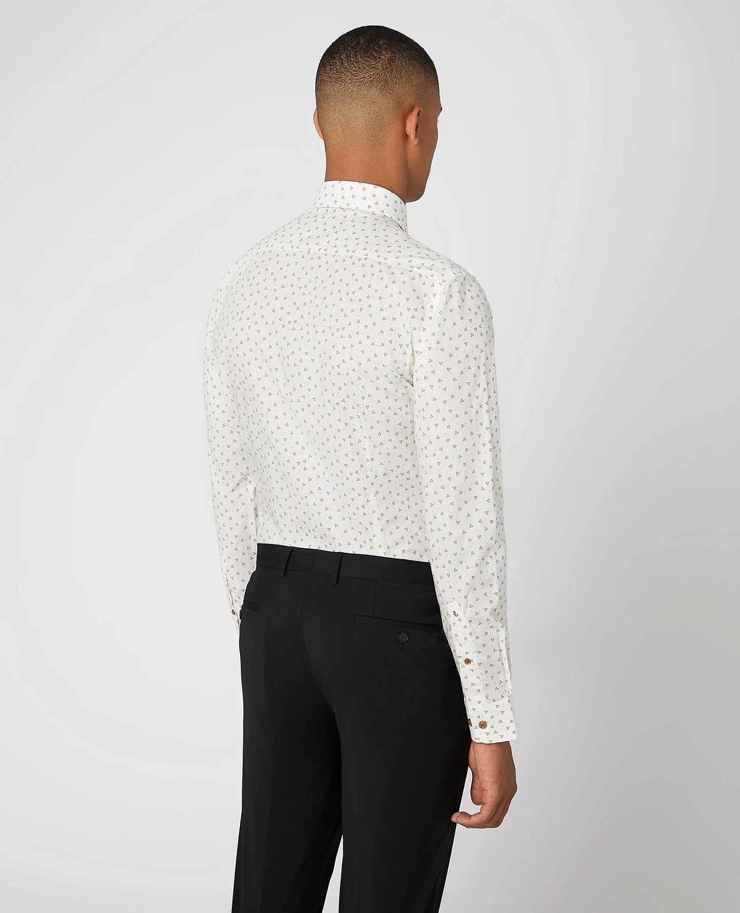 Slim Fit Print Cotton-Blend Stretch Shirt - Image 3