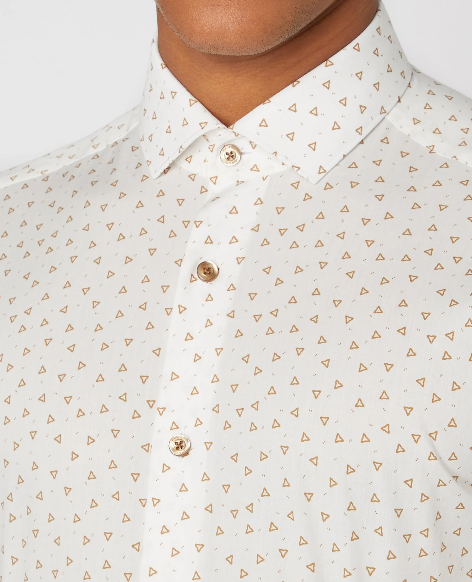 Slim Fit Print Cotton-Blend Stretch Shirt - Image 4