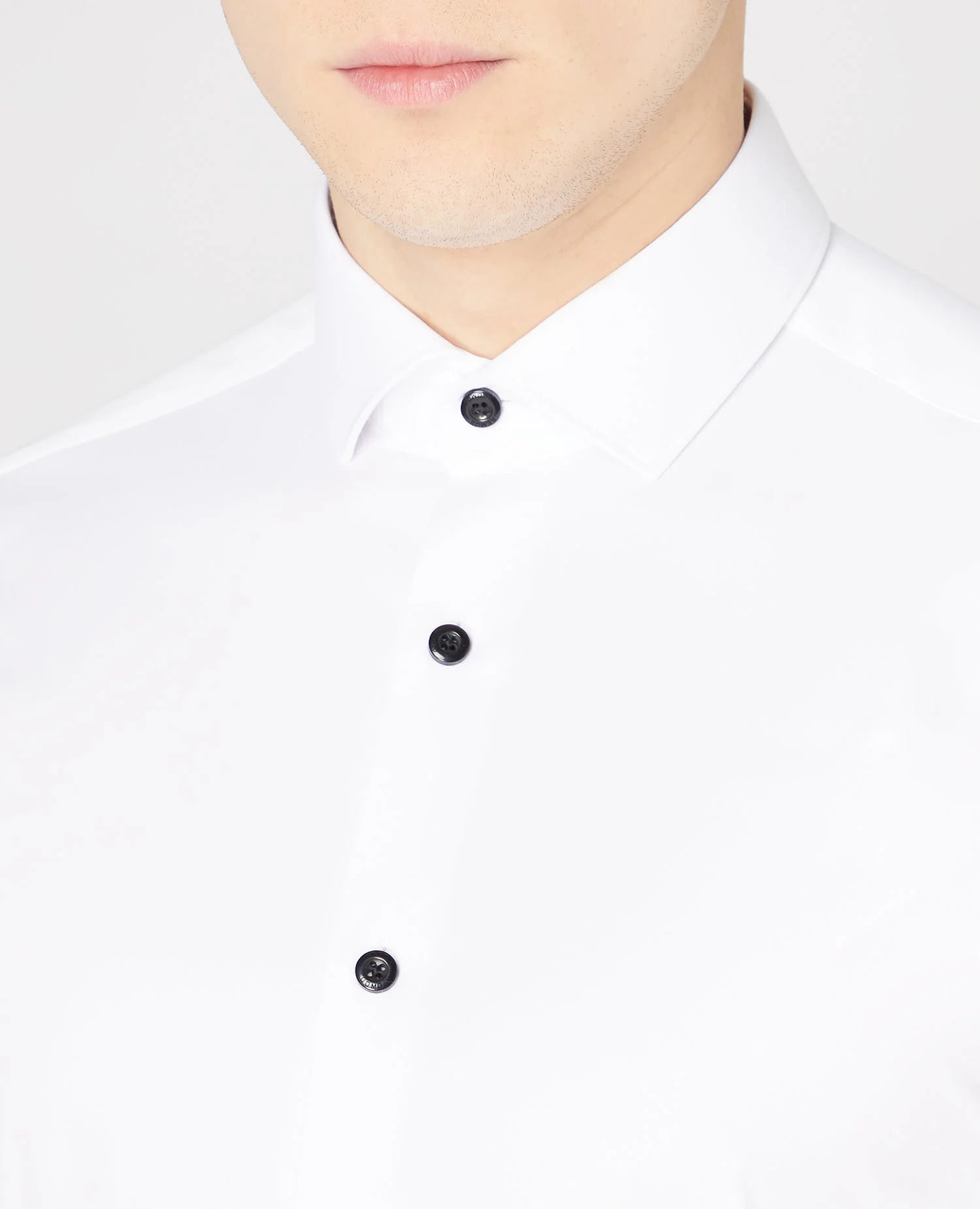 Slim Fit Black Button Formal Shirt - Image 4