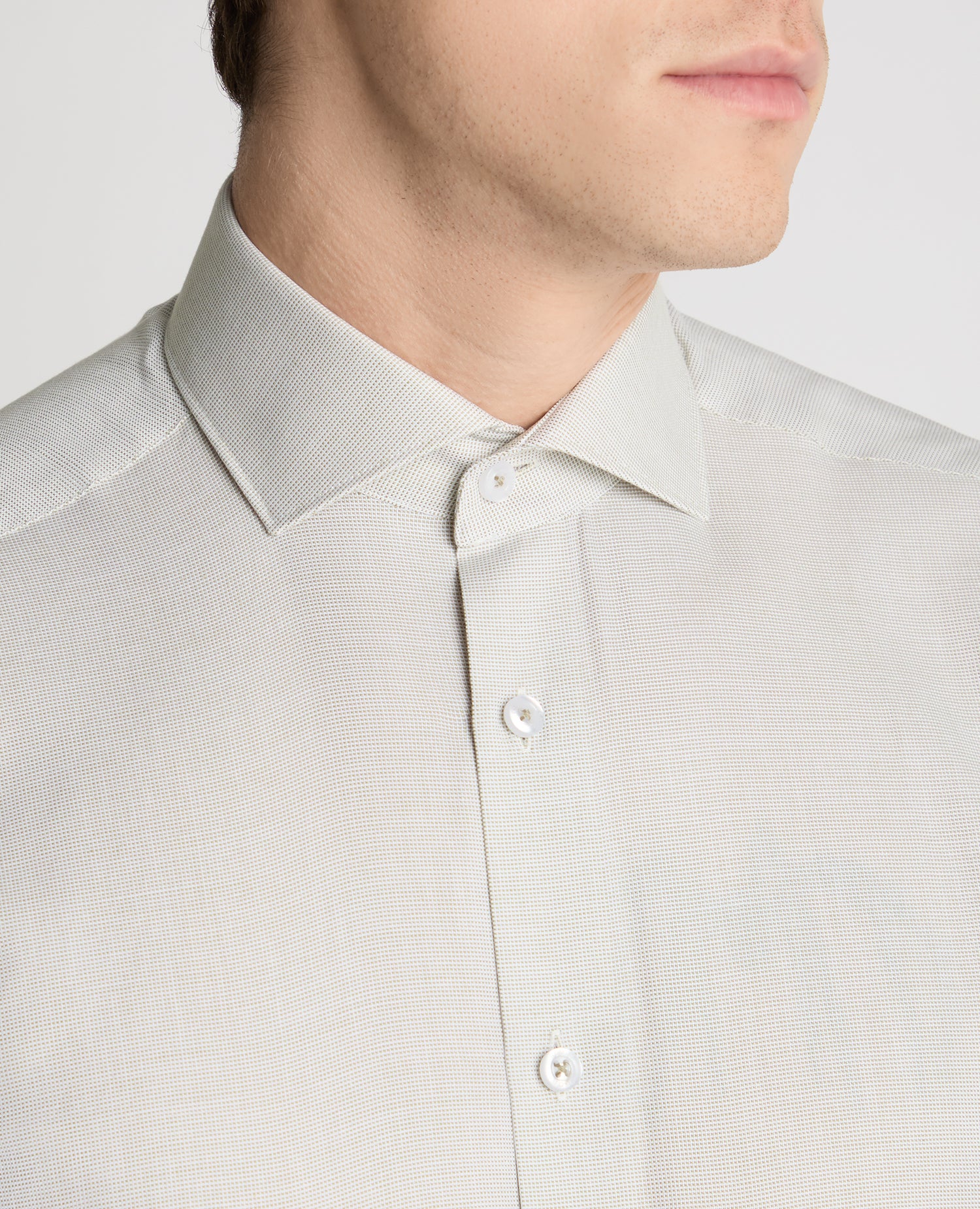 Tapered Fit French Front Cotton Shirt - Image 4