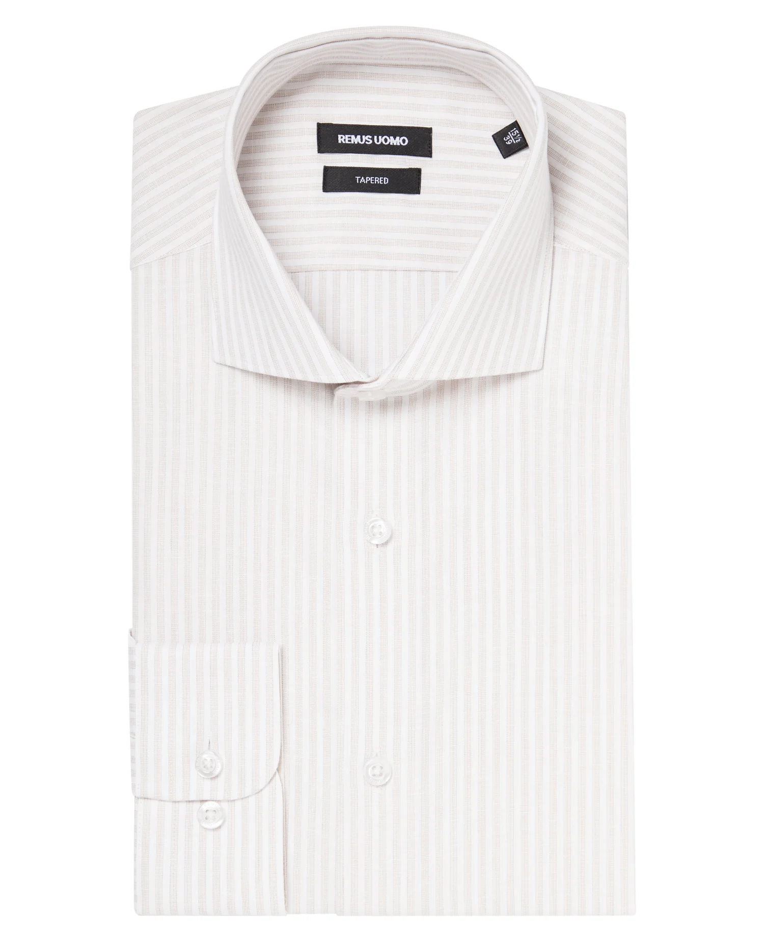 Tapered Fit Striped Cotton-Linen Shirt - Image 5