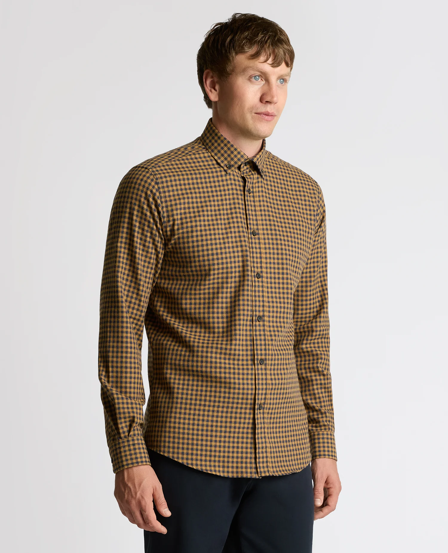 Tapered Fit Cotton-Blend Print Shirt