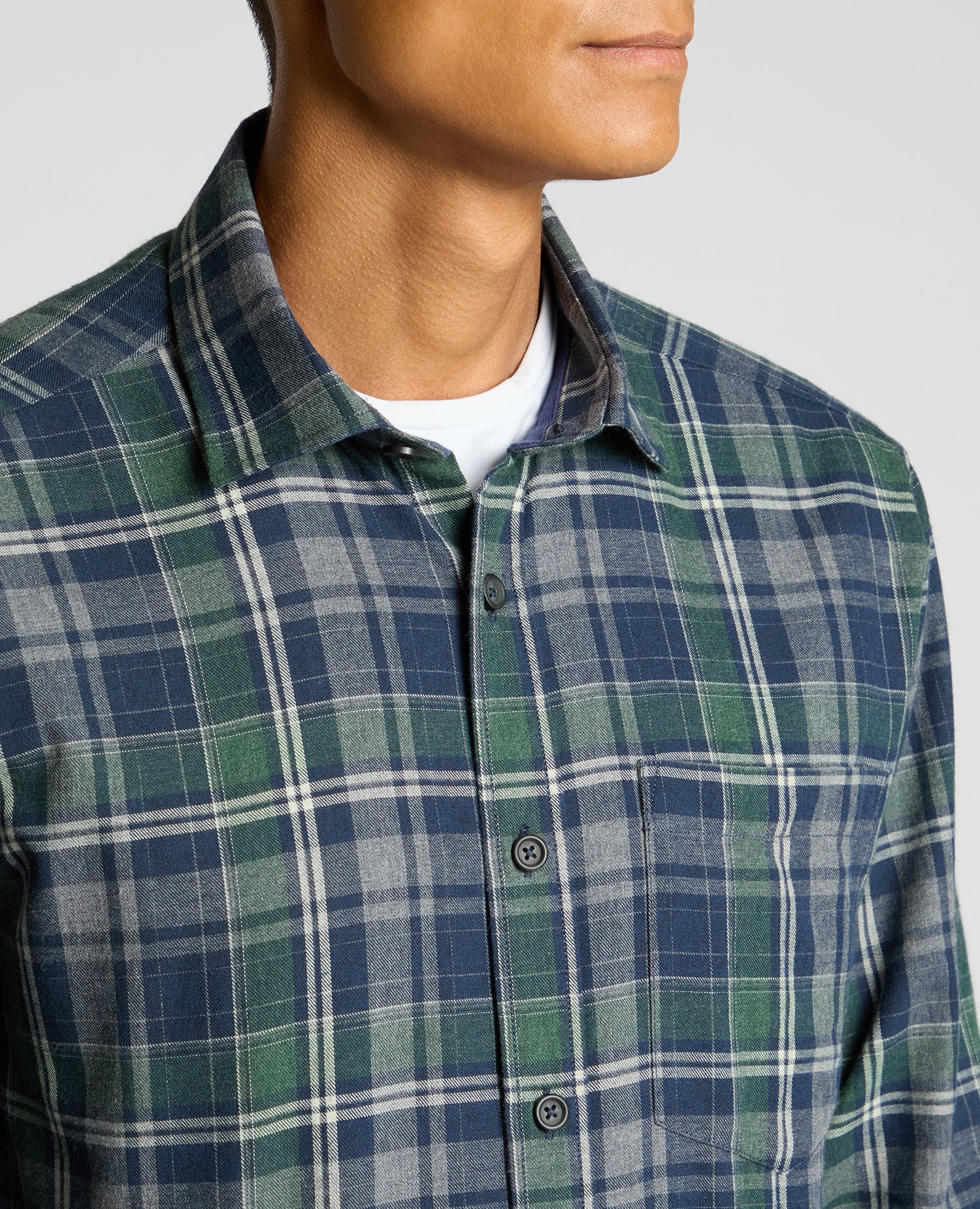 Tapered Fit Cotton-Blend Check Shirt - Image 5