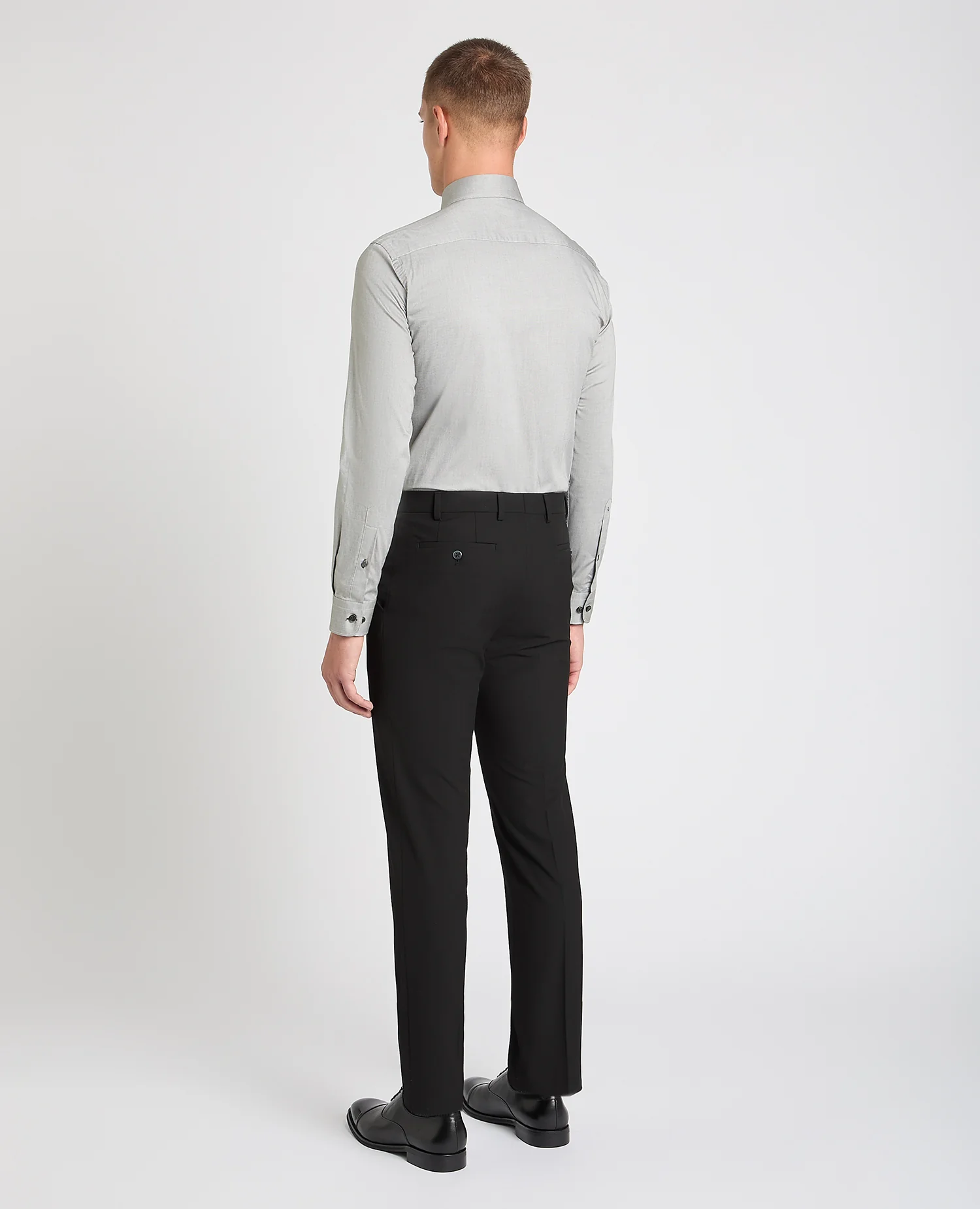 Tapered Fit Contrast Cotton Shirt - Image 3