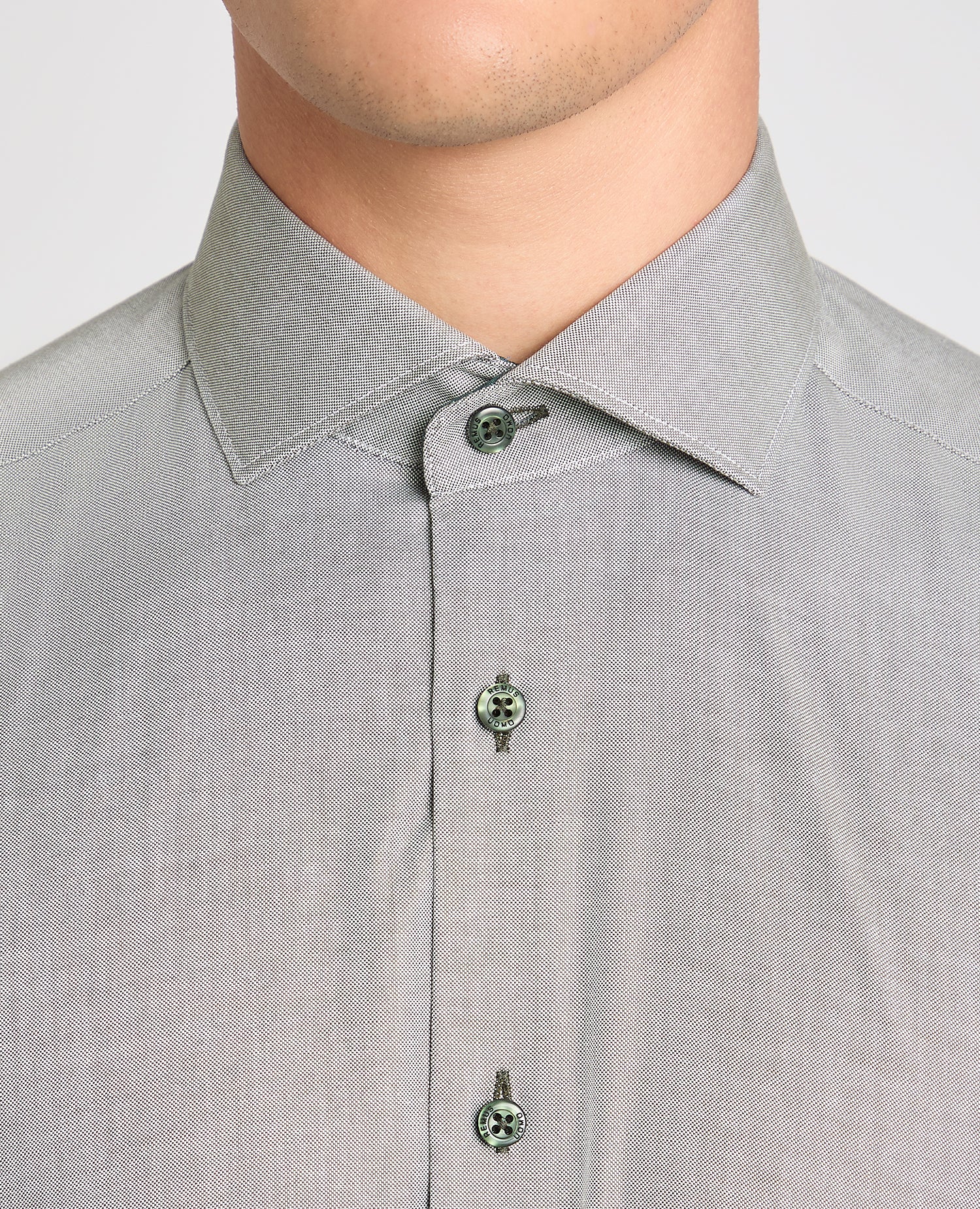 Tapered Fit Contrast Cotton Shirt - Image 4