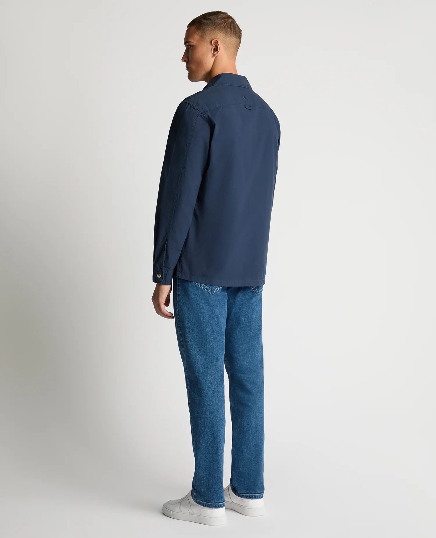 Regular Fit Cotton-Stretch Overshirt - Image 3