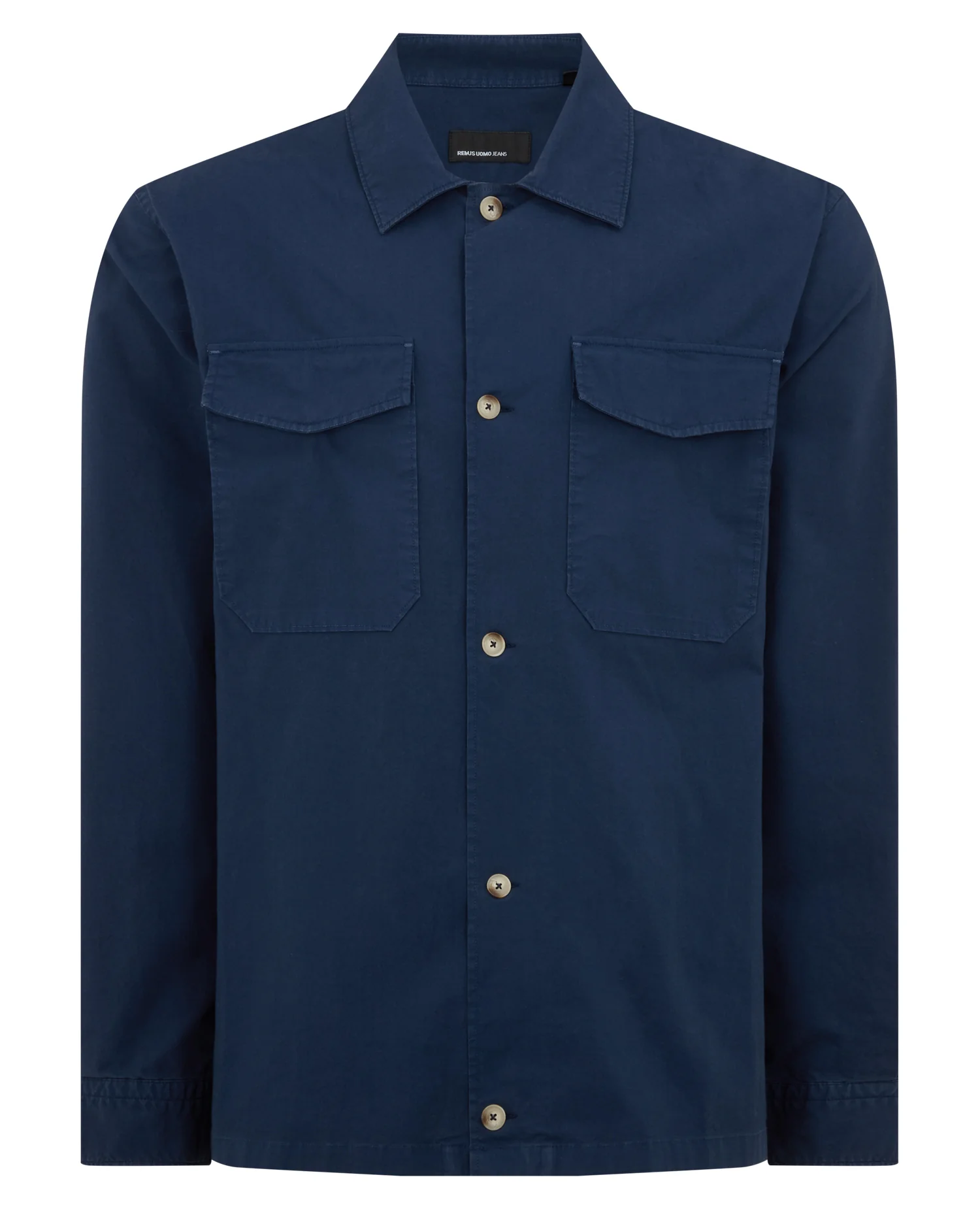 Regular Fit Cotton-Stretch Overshirt - Image 7