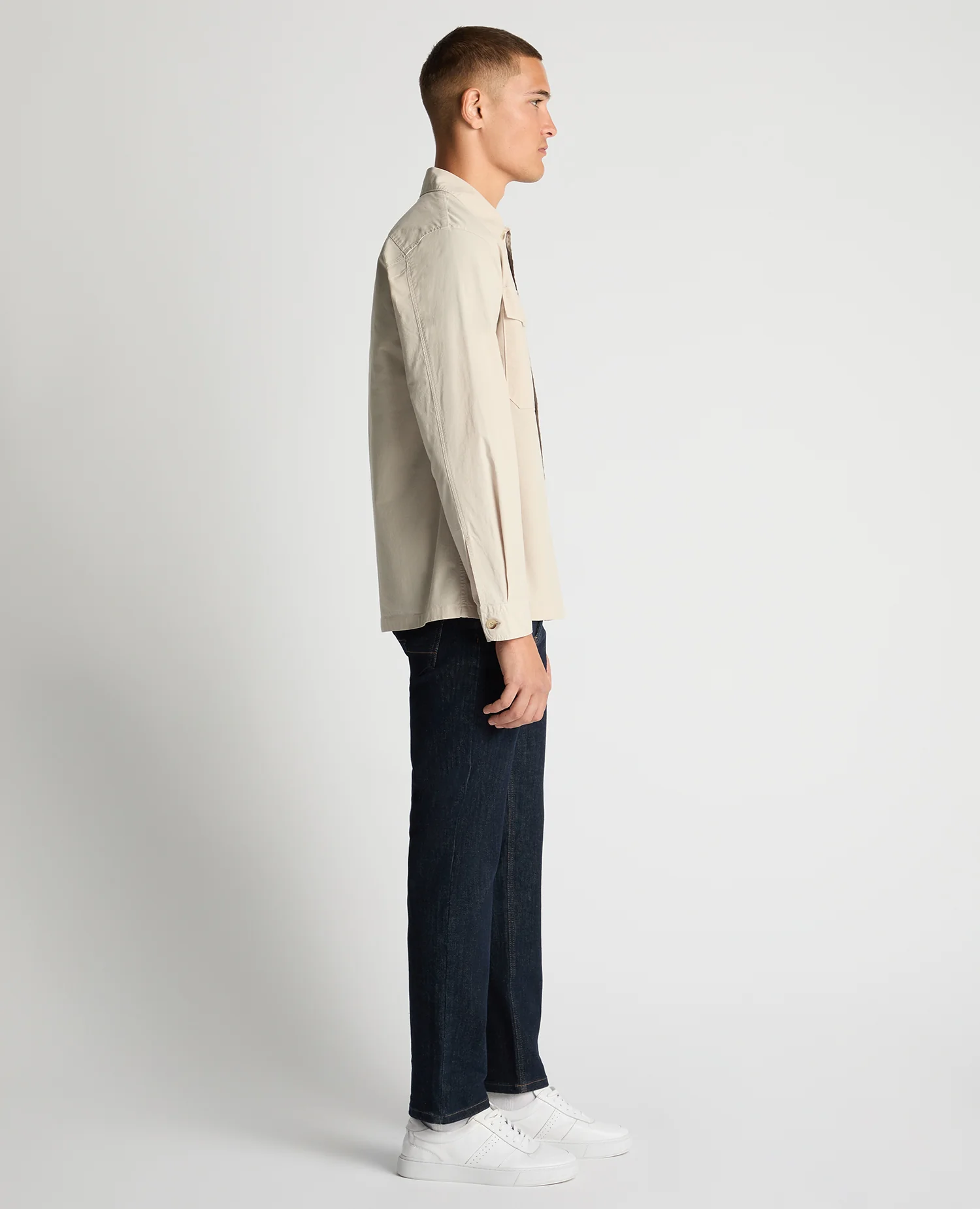 Regular Fit Cotton-Stretch Overshirt - Image 3