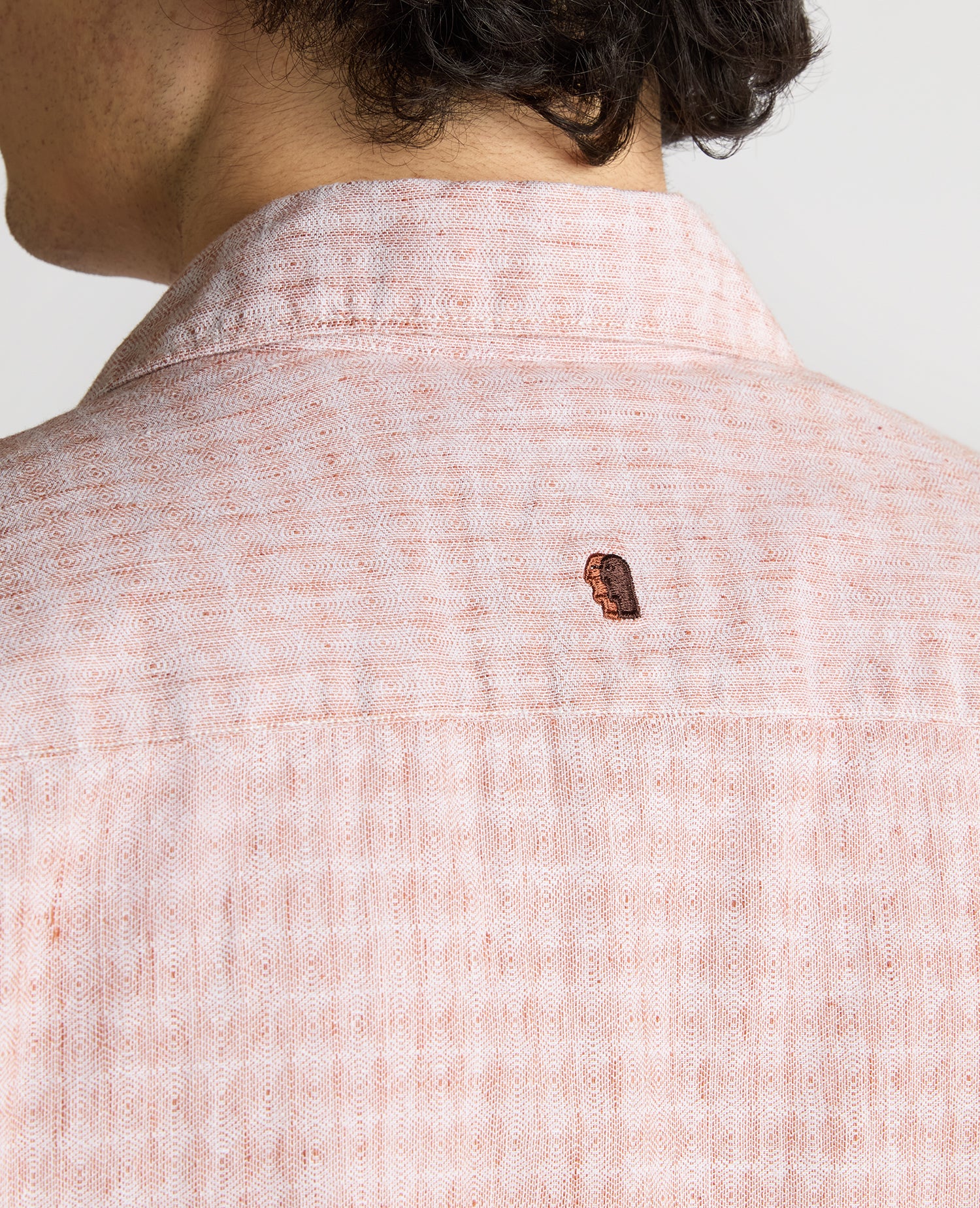 Tapered Fit Cotton-Linen Short Sleeve Shirt - Image 6