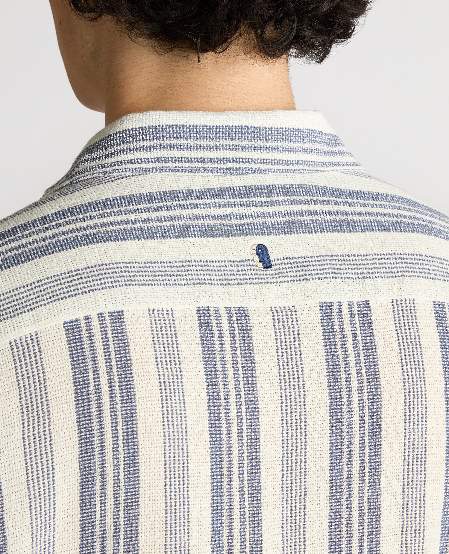Tapered Fit Woven Cotton Striped Shirt - Image 6