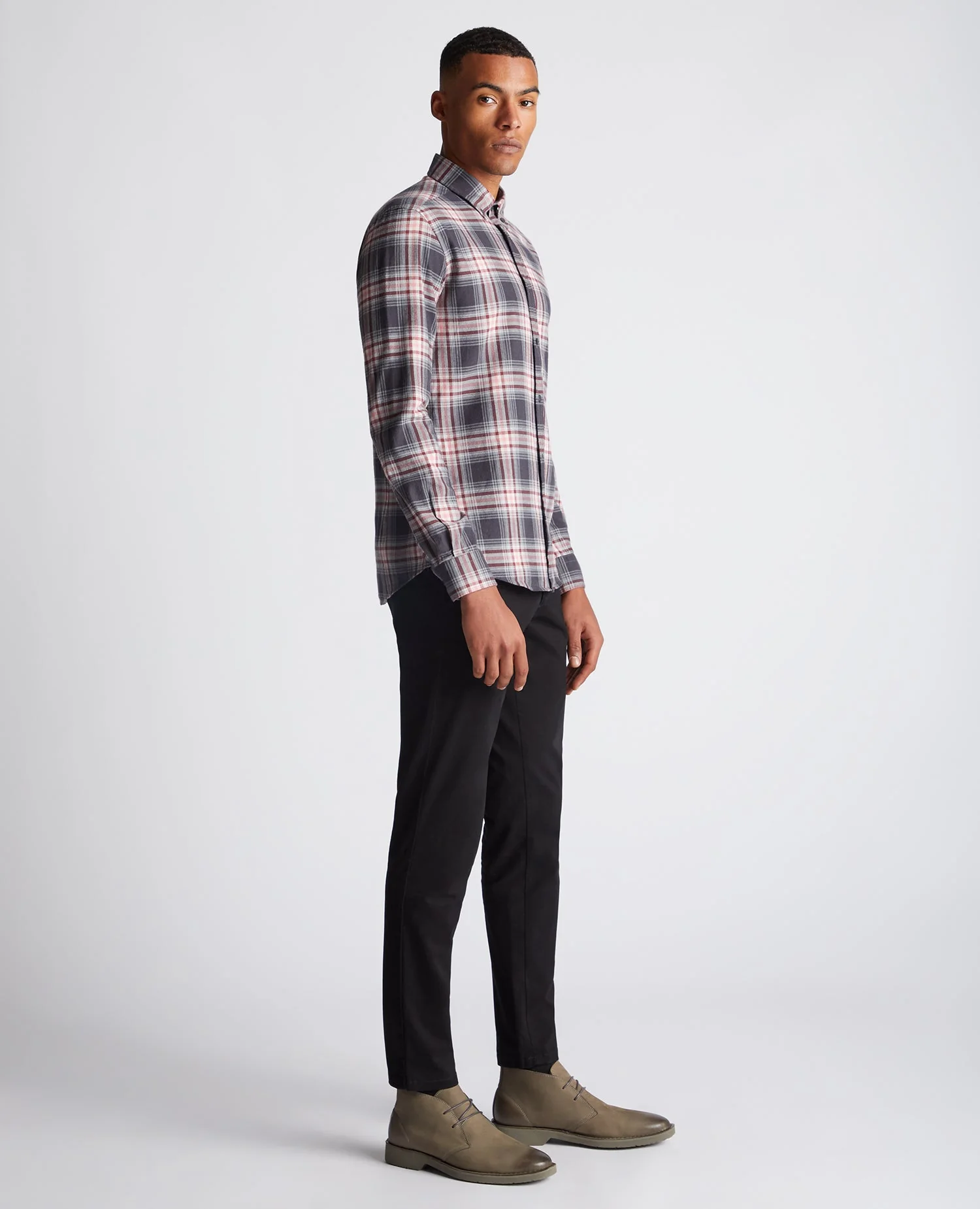 Slim Fit Checked Cotton Shirt - Image 4