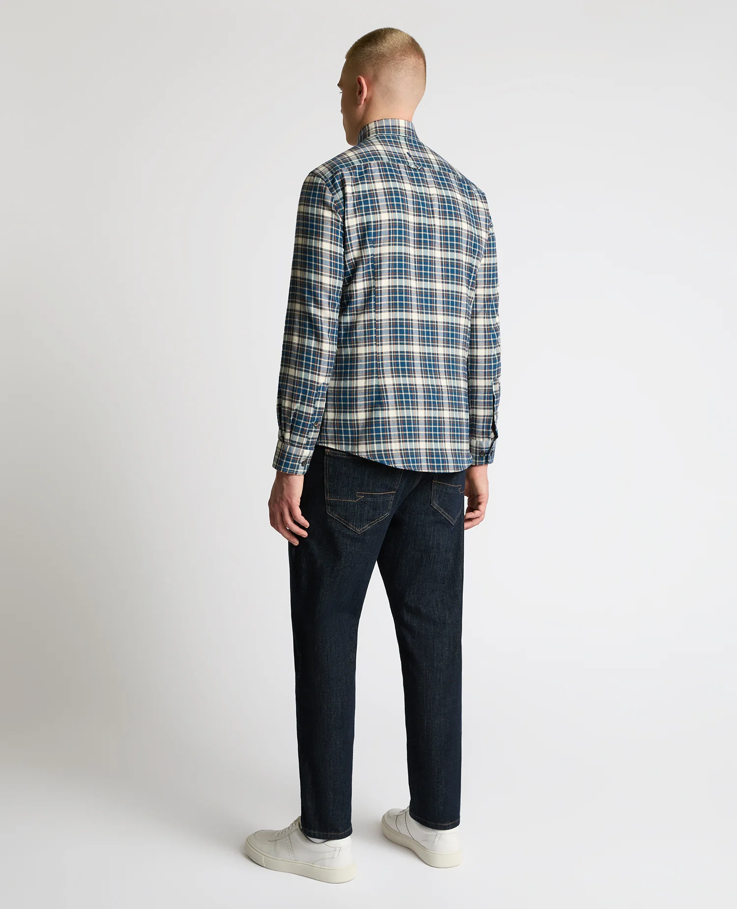 Slim Fit Cotton Check Shirt - Image 3