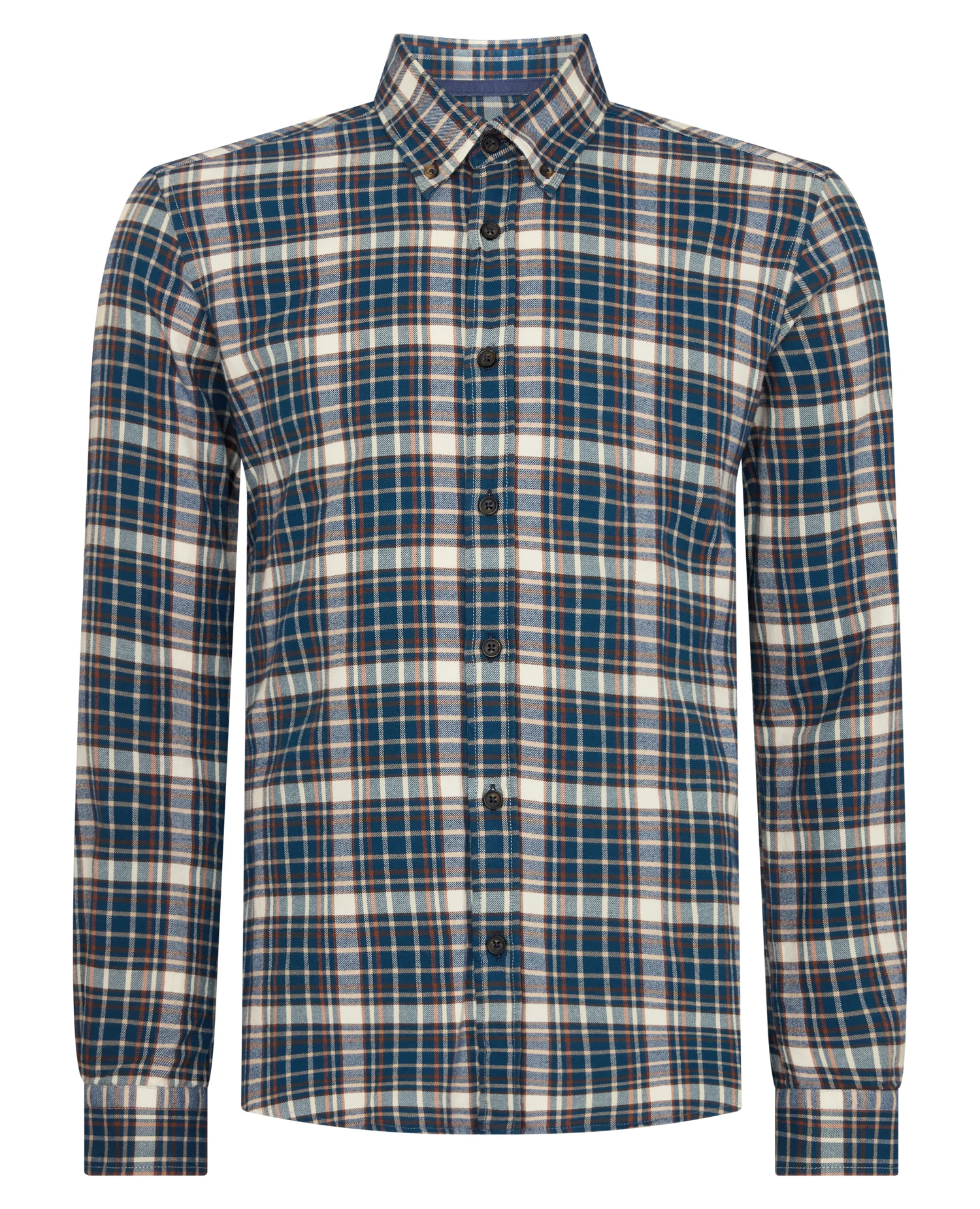 Slim Fit Cotton Check Shirt - Image 7