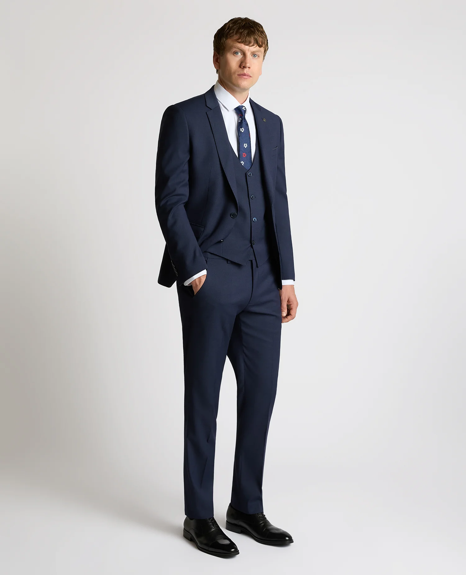 Slim fit polyviscose stretch mix and match suit waistcoat - Image 2