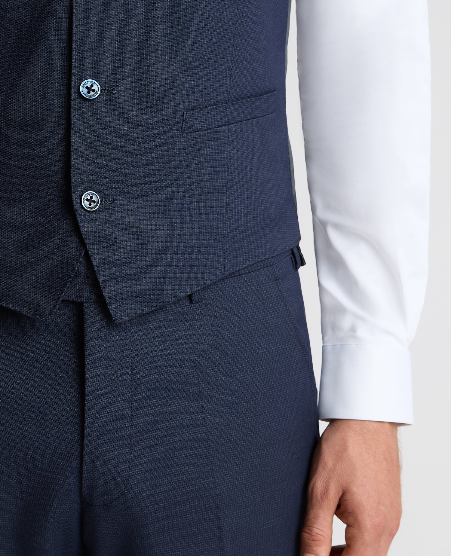 Slim fit polyviscose stretch mix and match suit waistcoat - Image 4