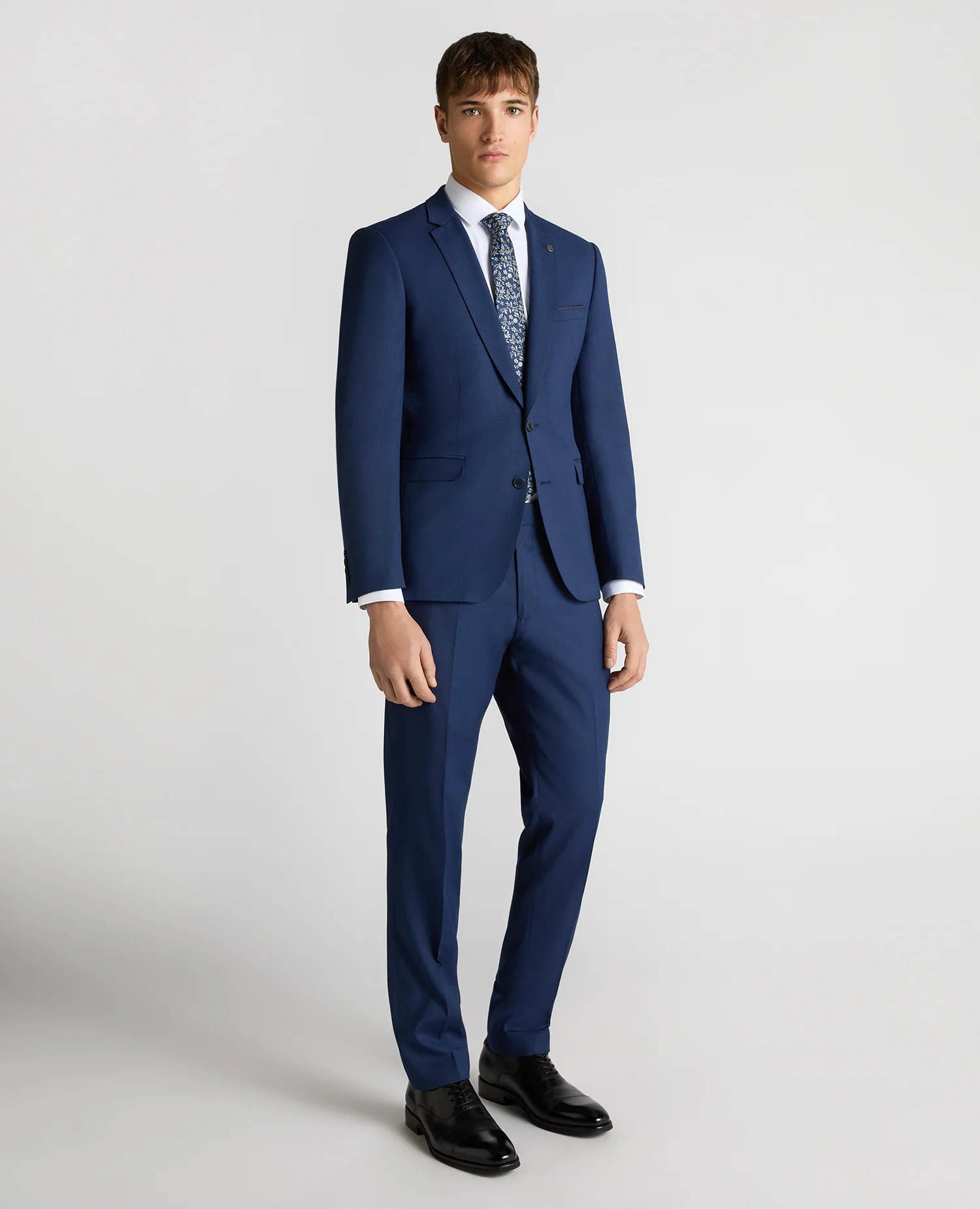 Slim Fit Micro Check Stretch Suit - Image 2