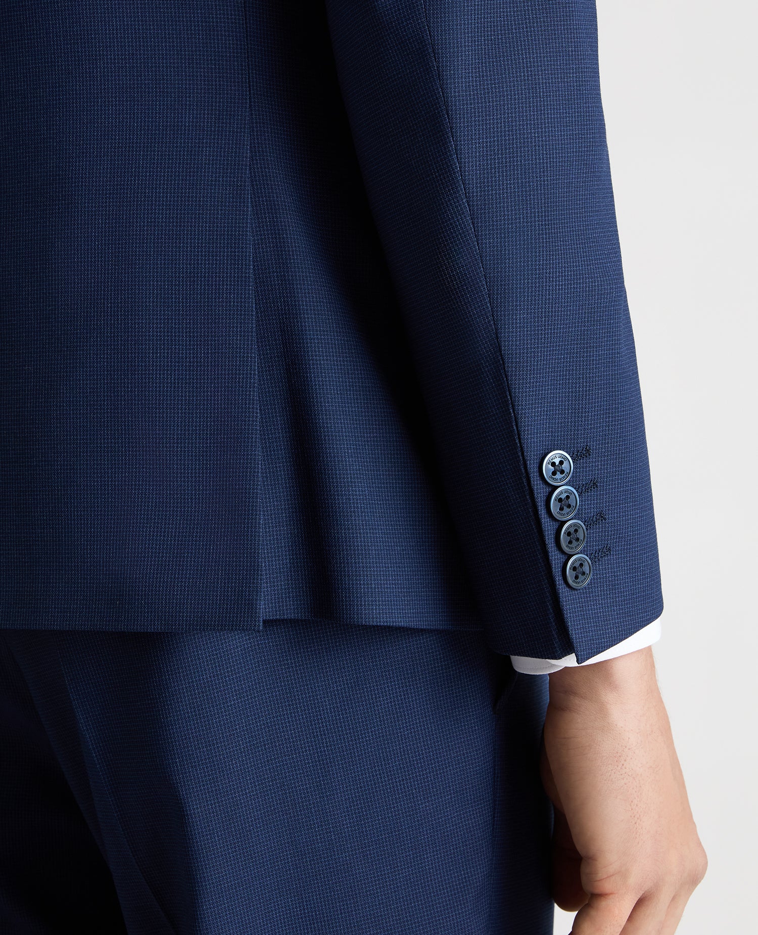 Slim Fit Micro Check Stretch Suit - Image 4
