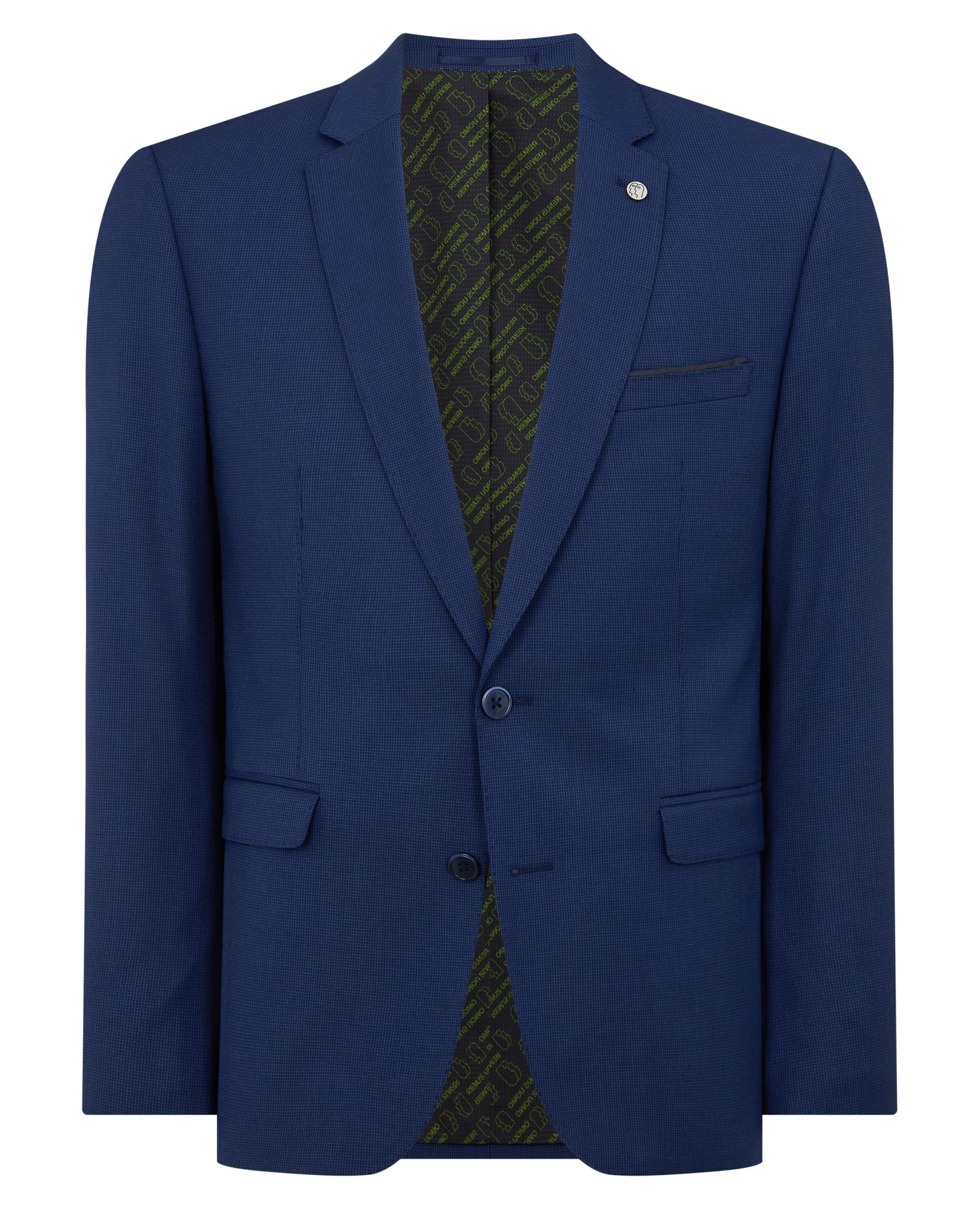 Slim Fit Micro Check Stretch Suit - Image 6