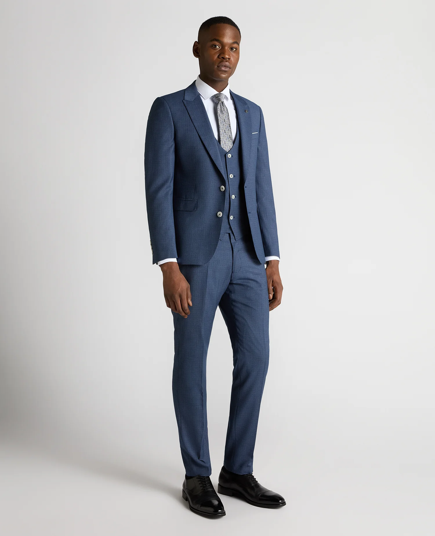Slim Fit Checked Stretch Suit - Image 2