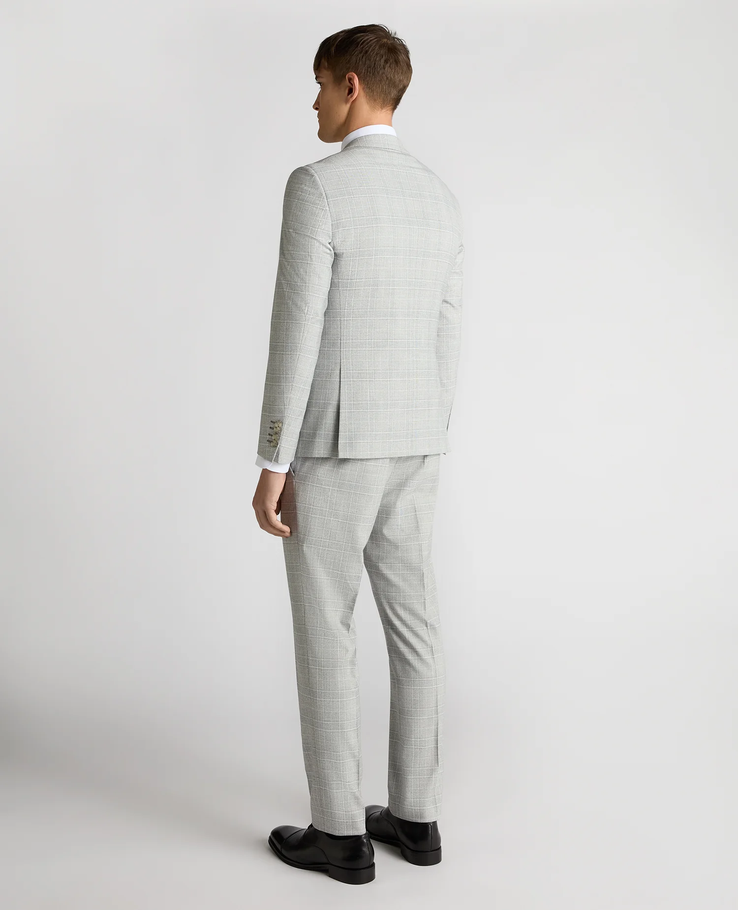 Slim Fit Checked Stretch Suit - Image 3