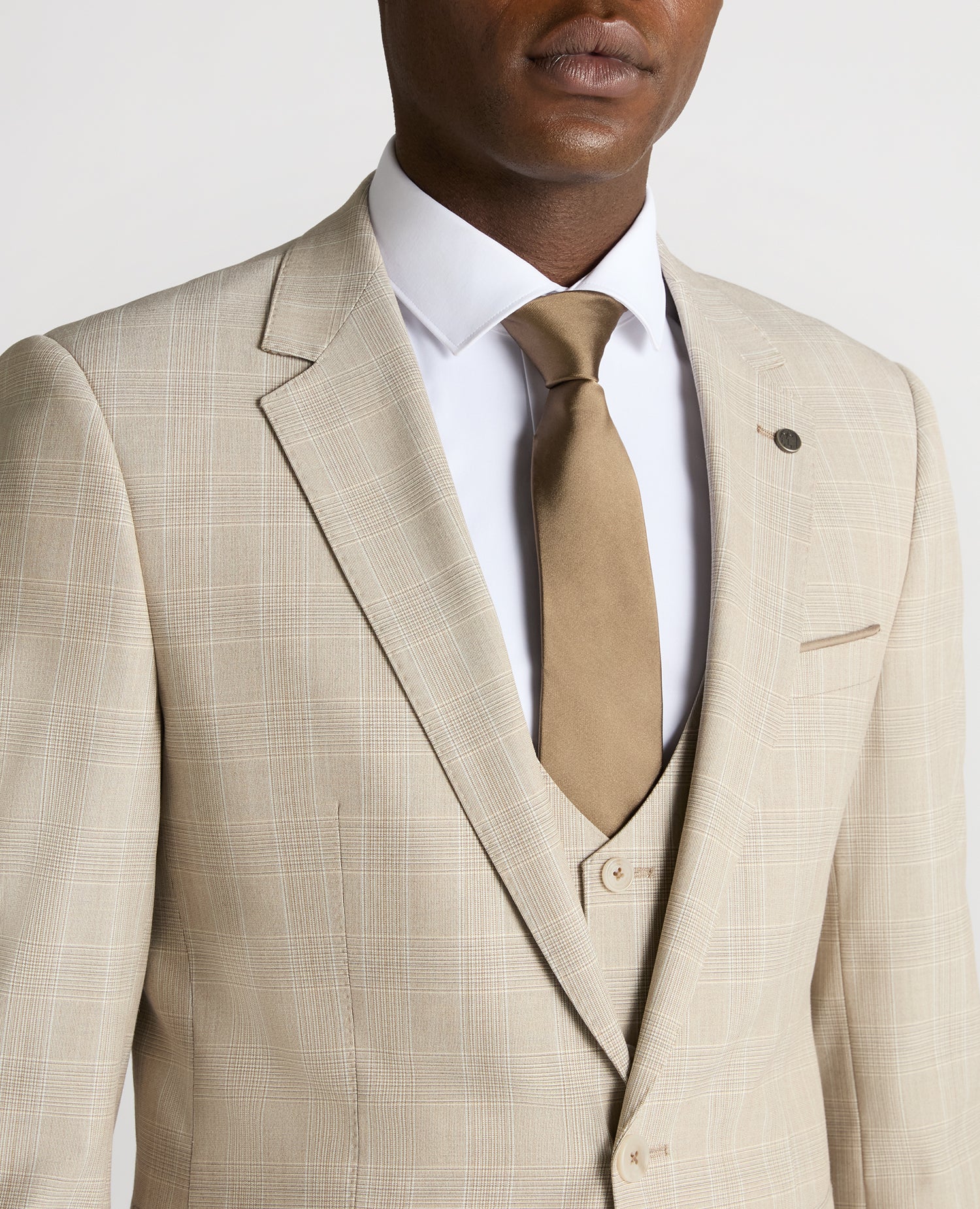 Slim Fit Checked Stretch Suit - Image 4
