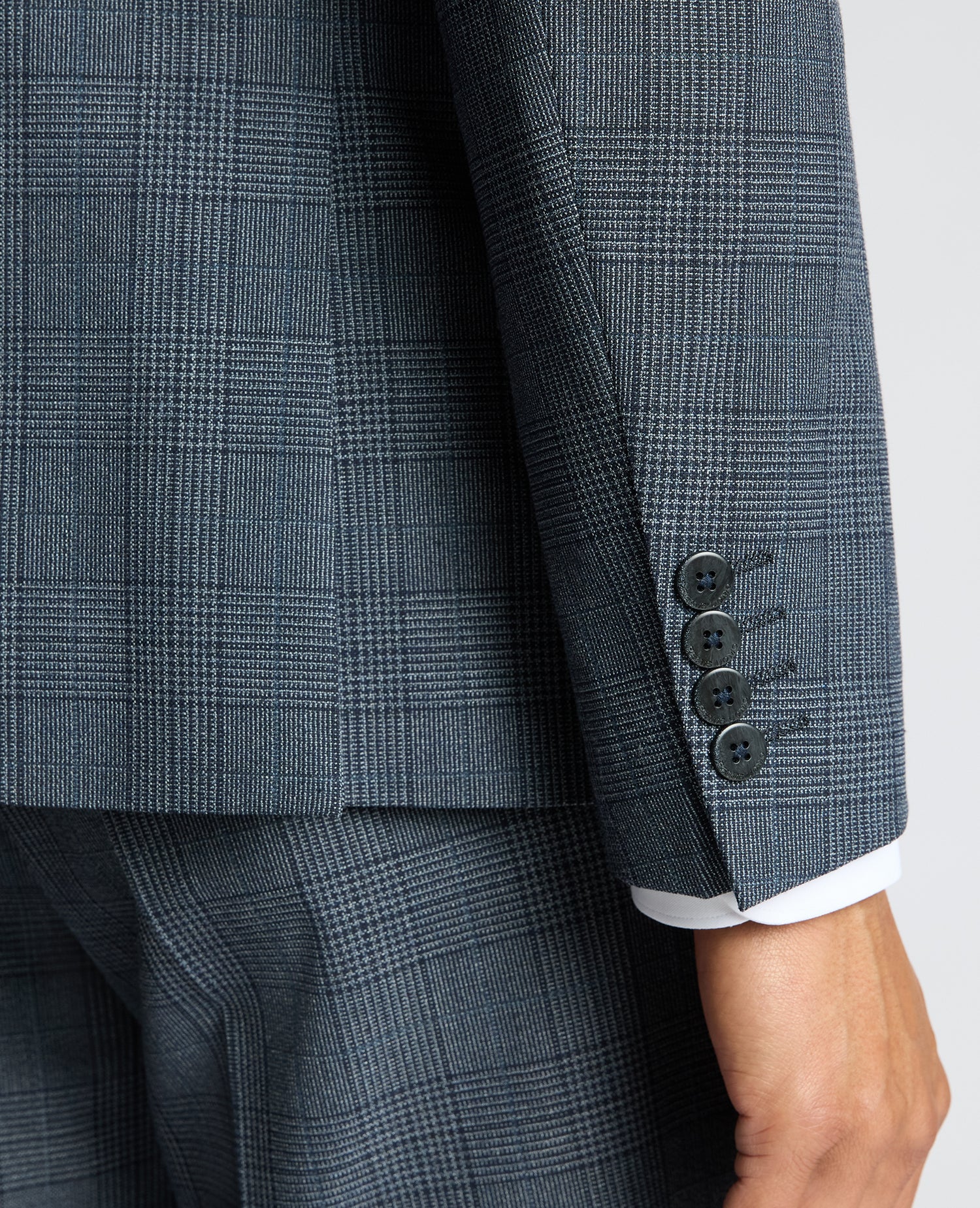 Slim Fit Check Suit - Image 5