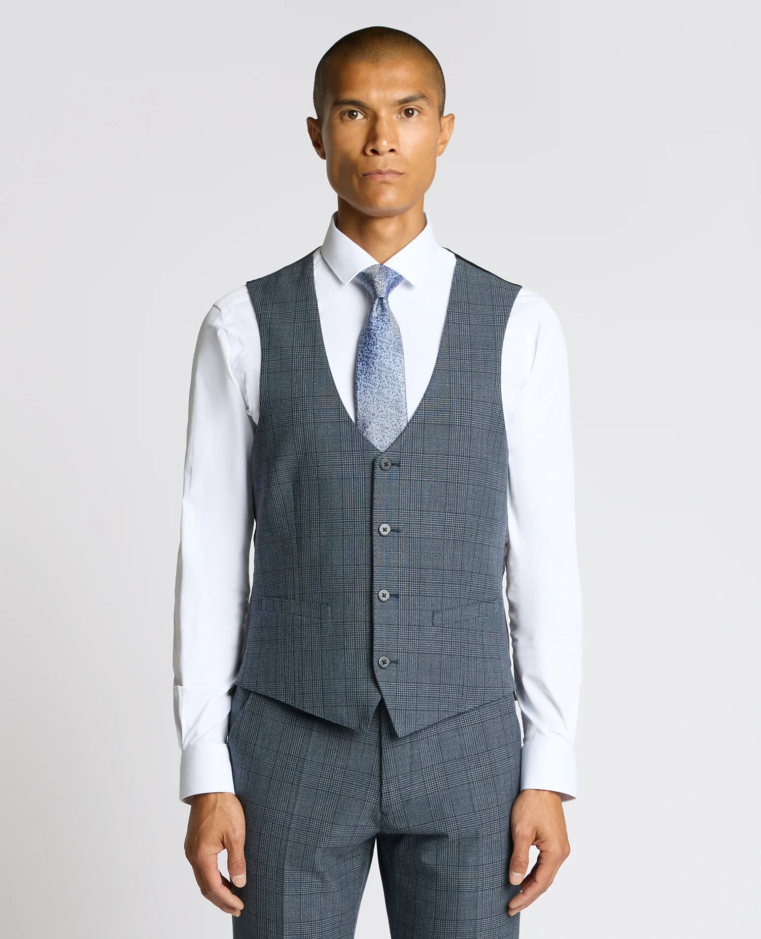Slim Fit Check Waistcoat
