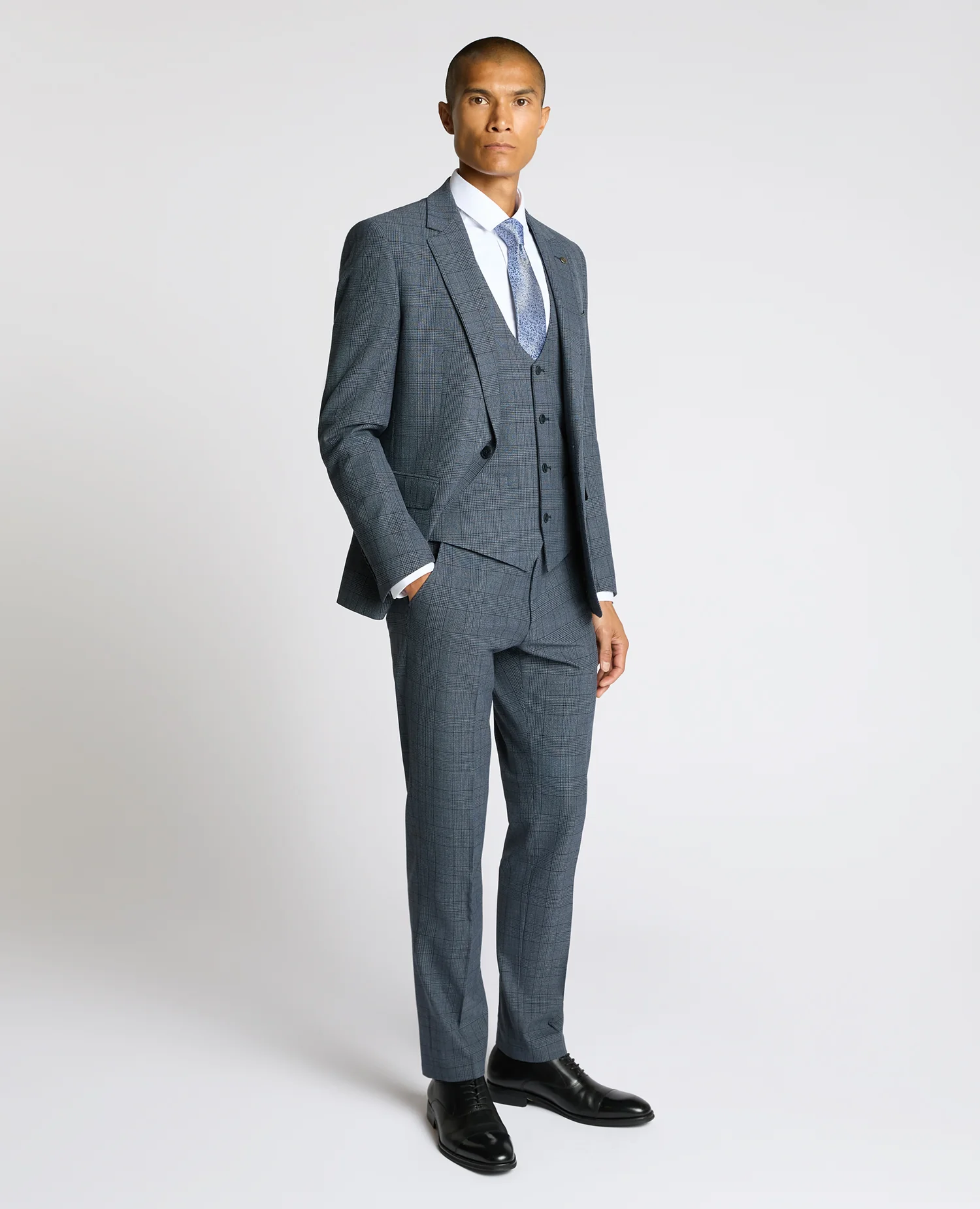 Slim Fit Check Waistcoat - Image 2