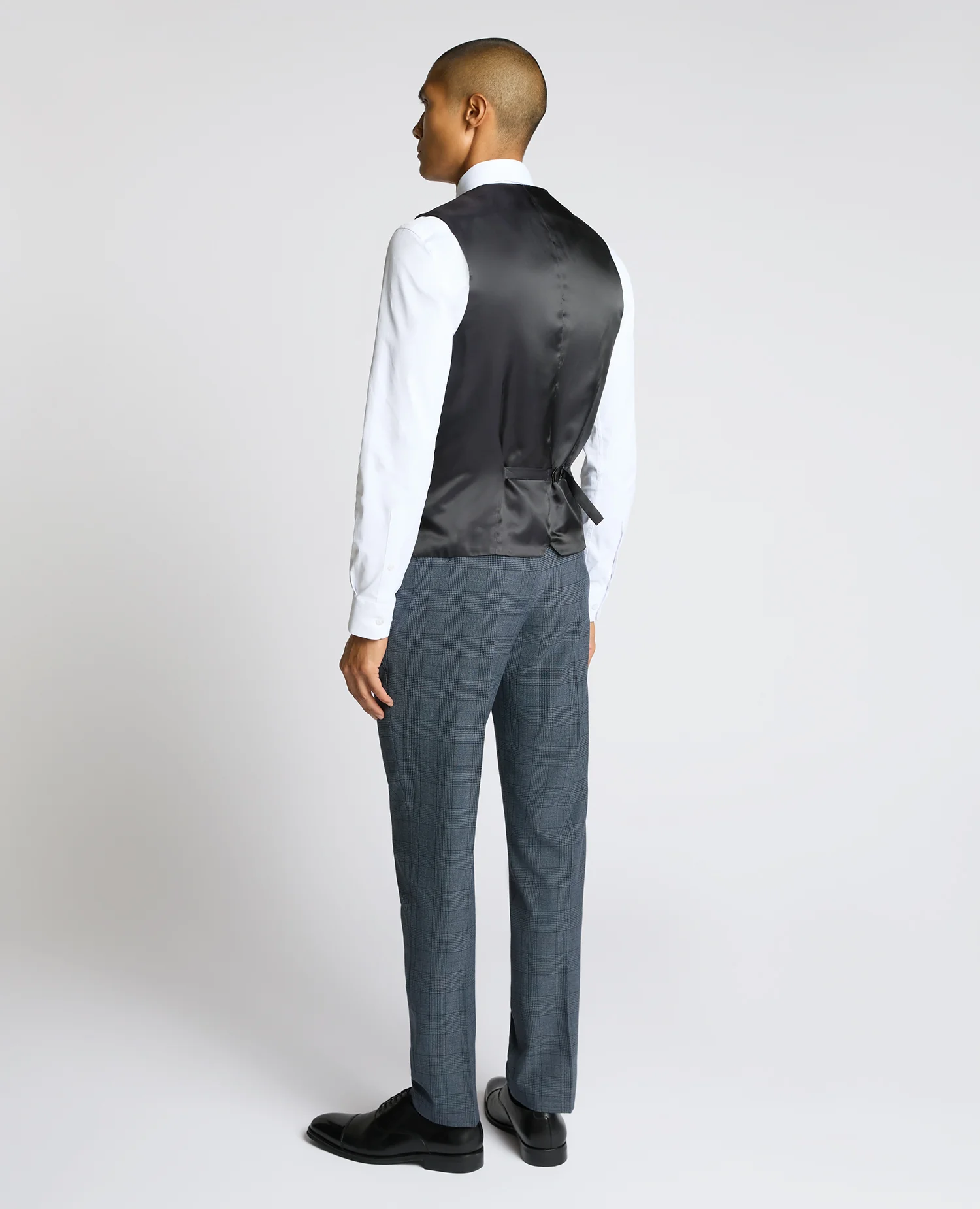 Slim Fit Check Waistcoat - Image 3