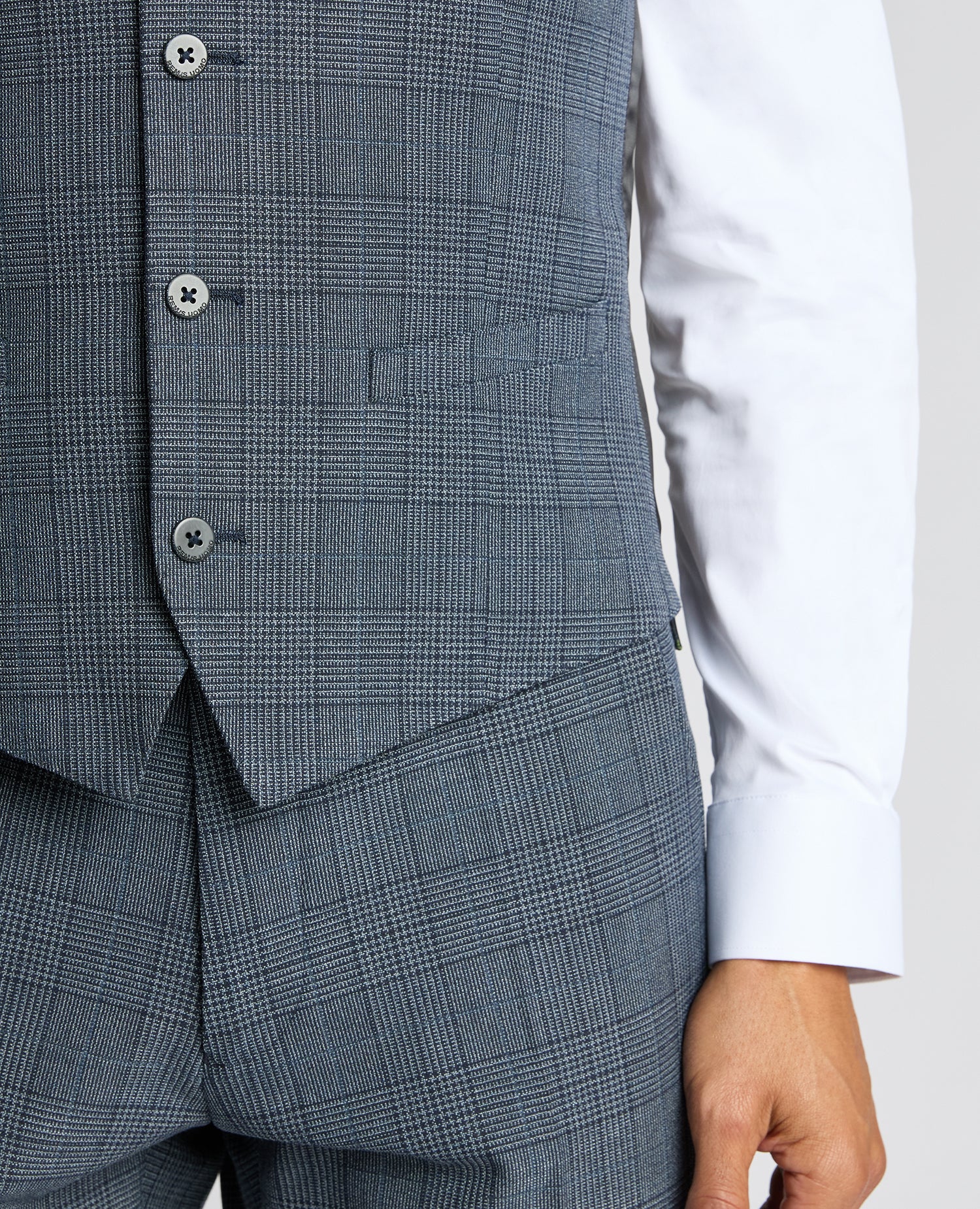 Slim Fit Check Waistcoat - Image 4