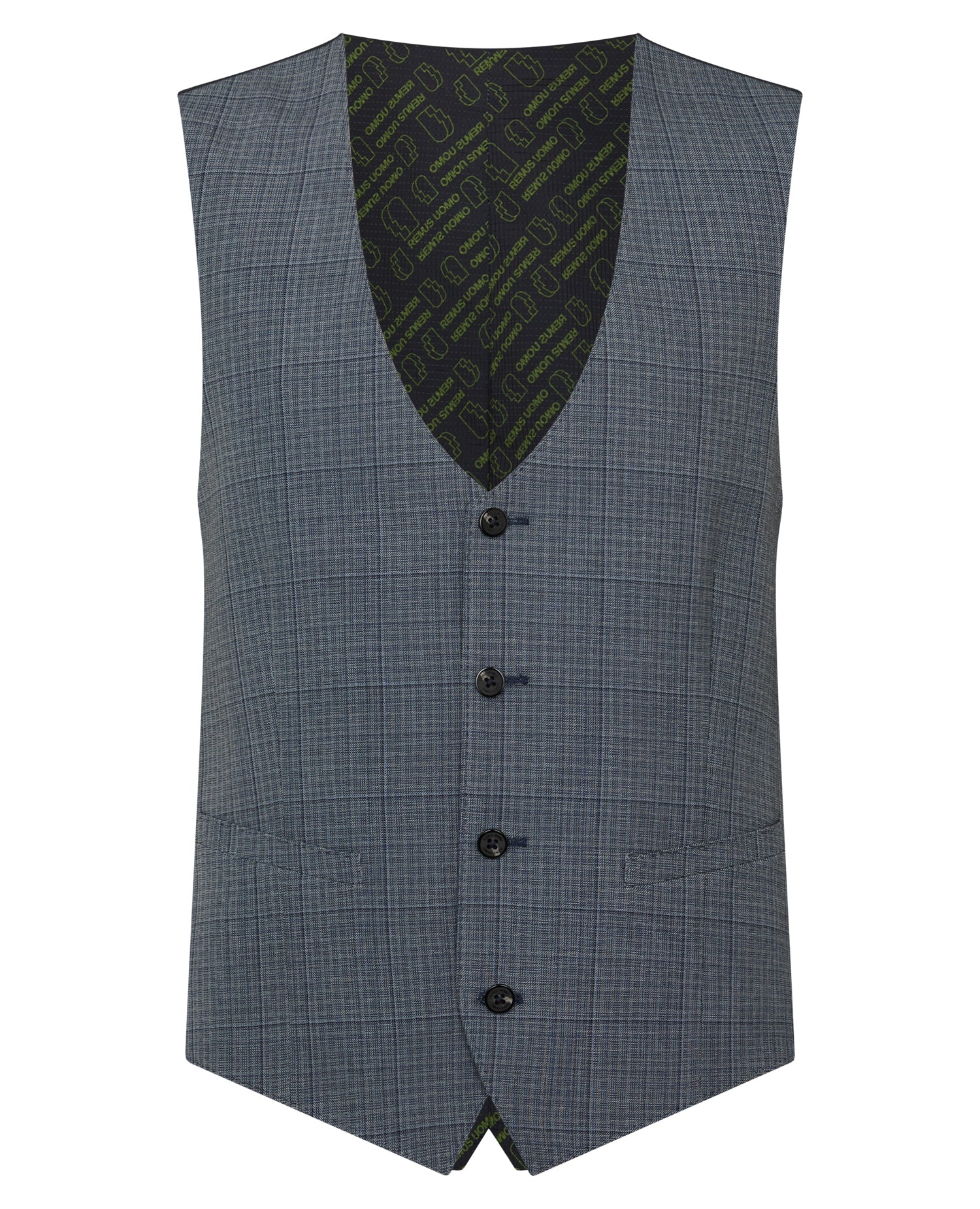 Slim Fit Checked Stretch Waistcoat