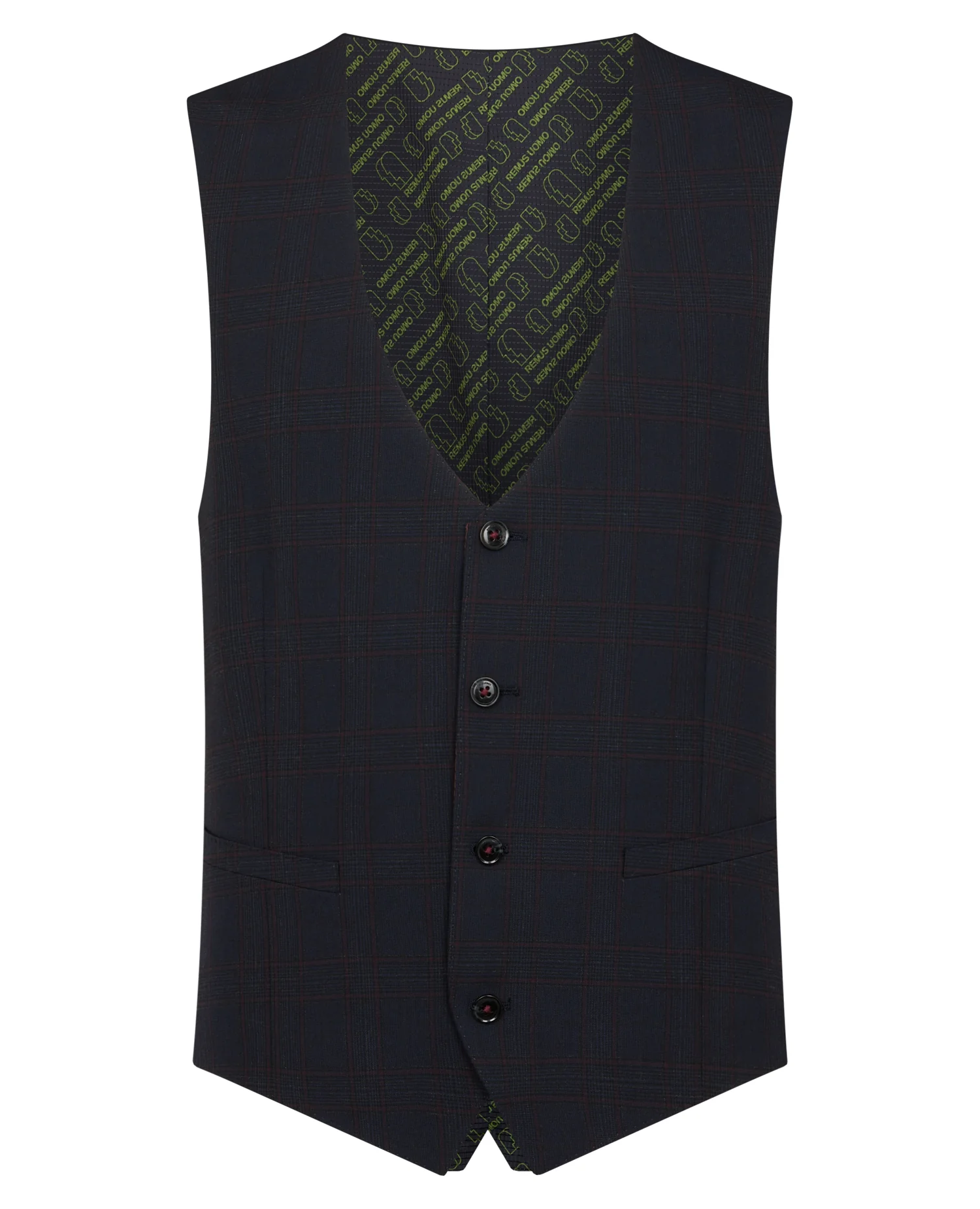 Slim FIt checked Stretch Waistcoat