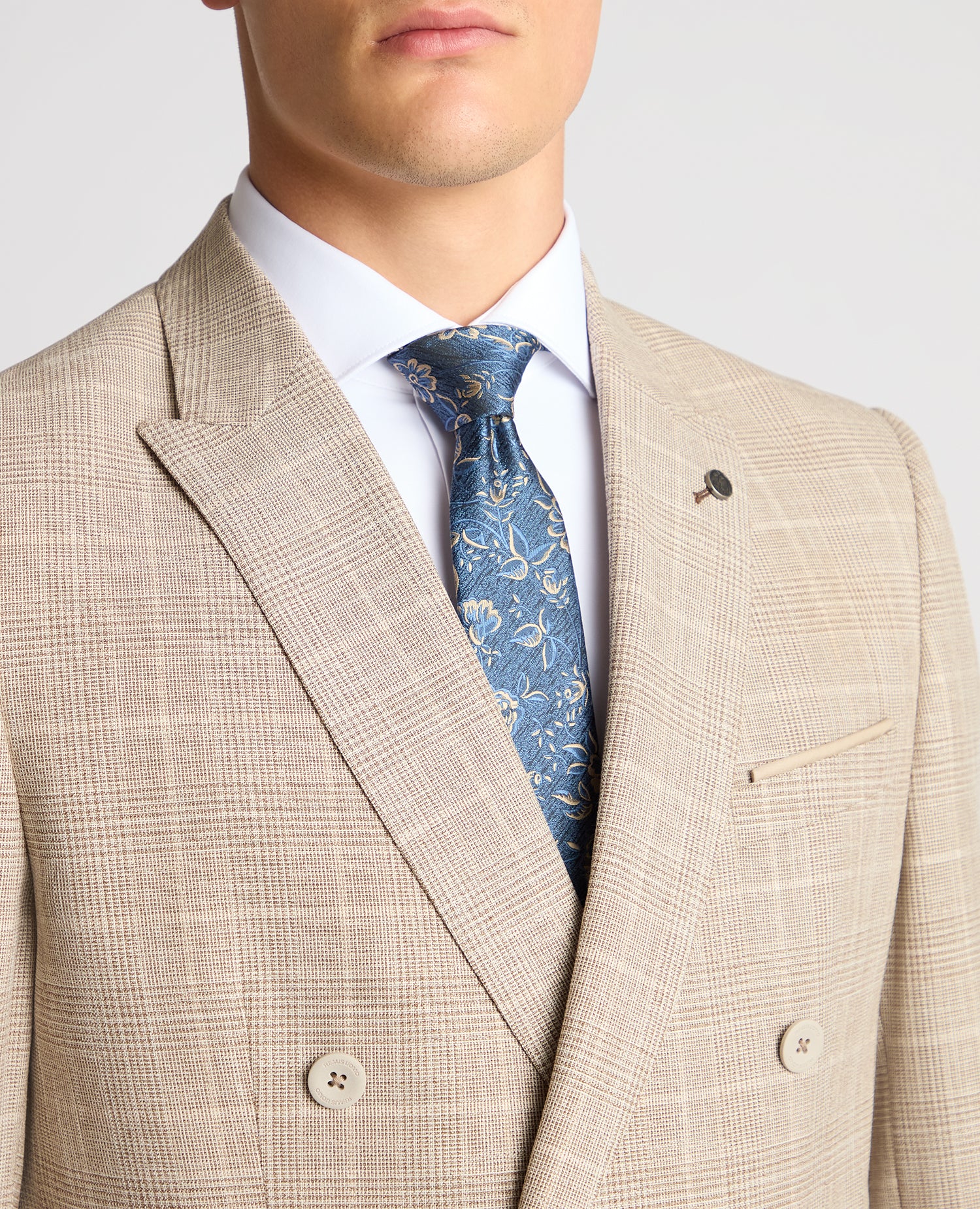 Slim fit checked polyviscose suit jacket - Image 4
