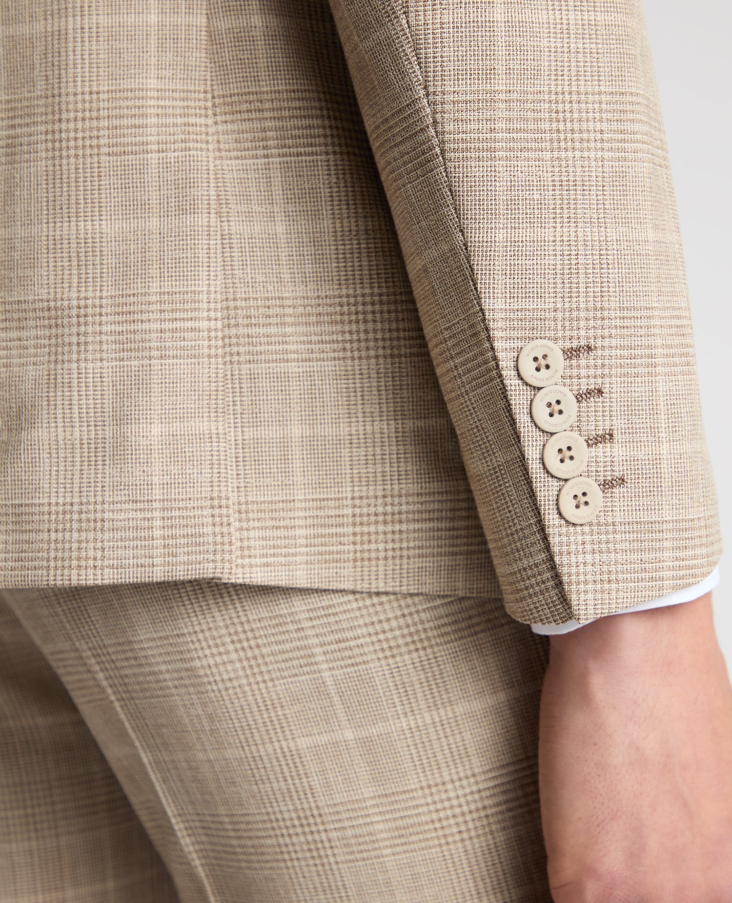 Slim fit checked polyviscose suit jacket - Image 5