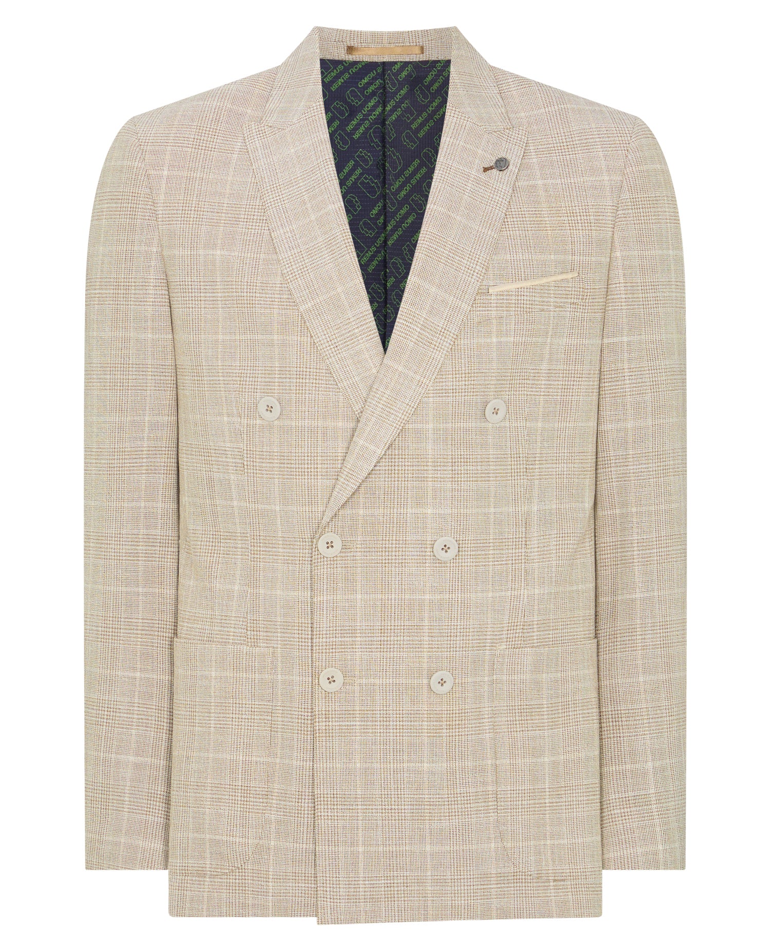 Slim fit checked polyviscose suit jacket - Image 6