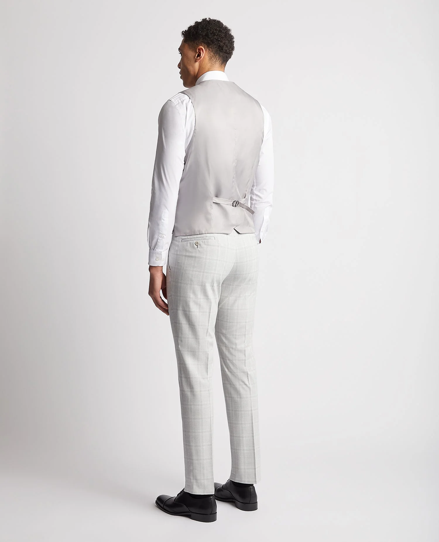 Slim Fit Checked Waistcoat - Image 3